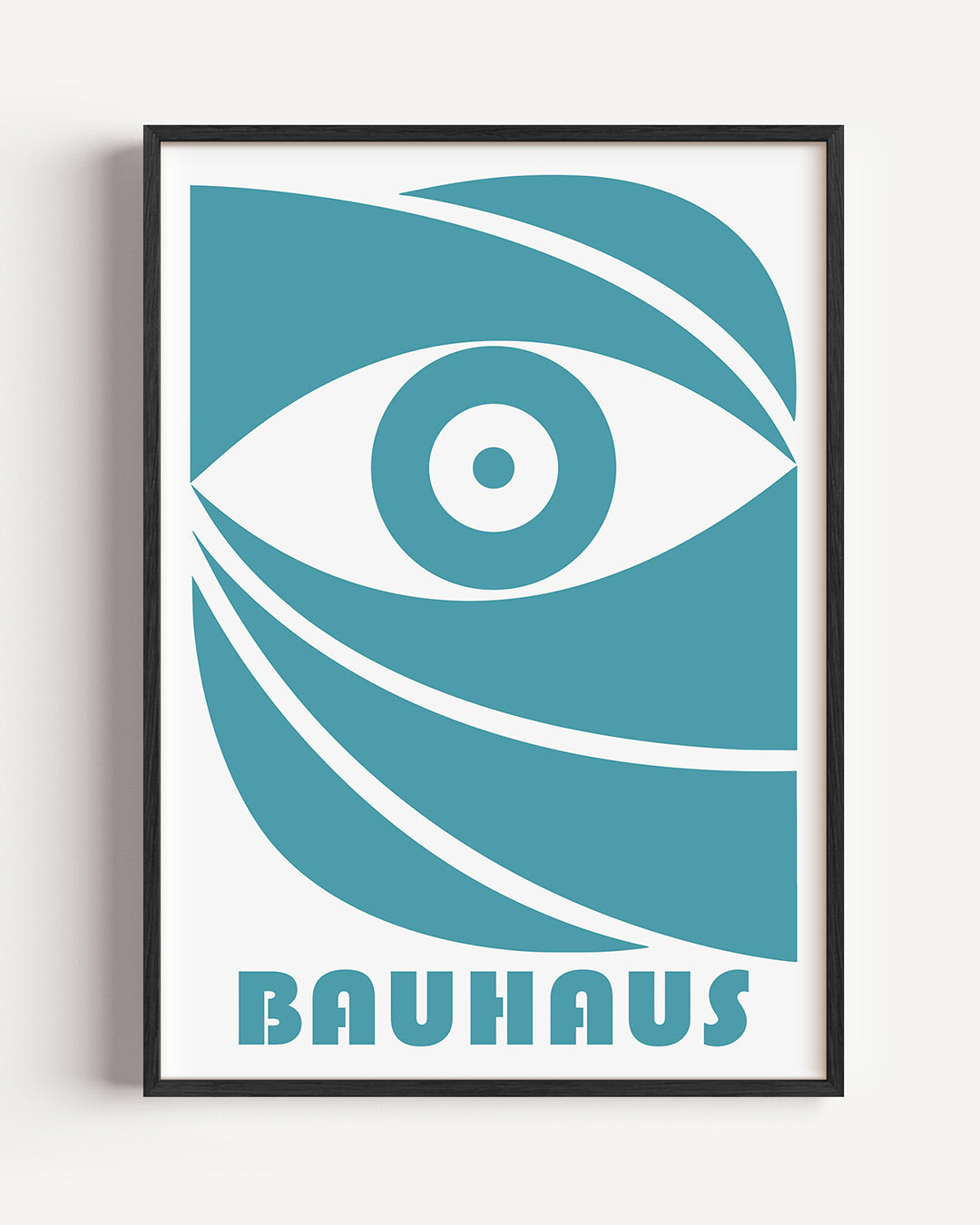 Oogvorm en lijnen – staande Bauhaus poster als wanddecoratie