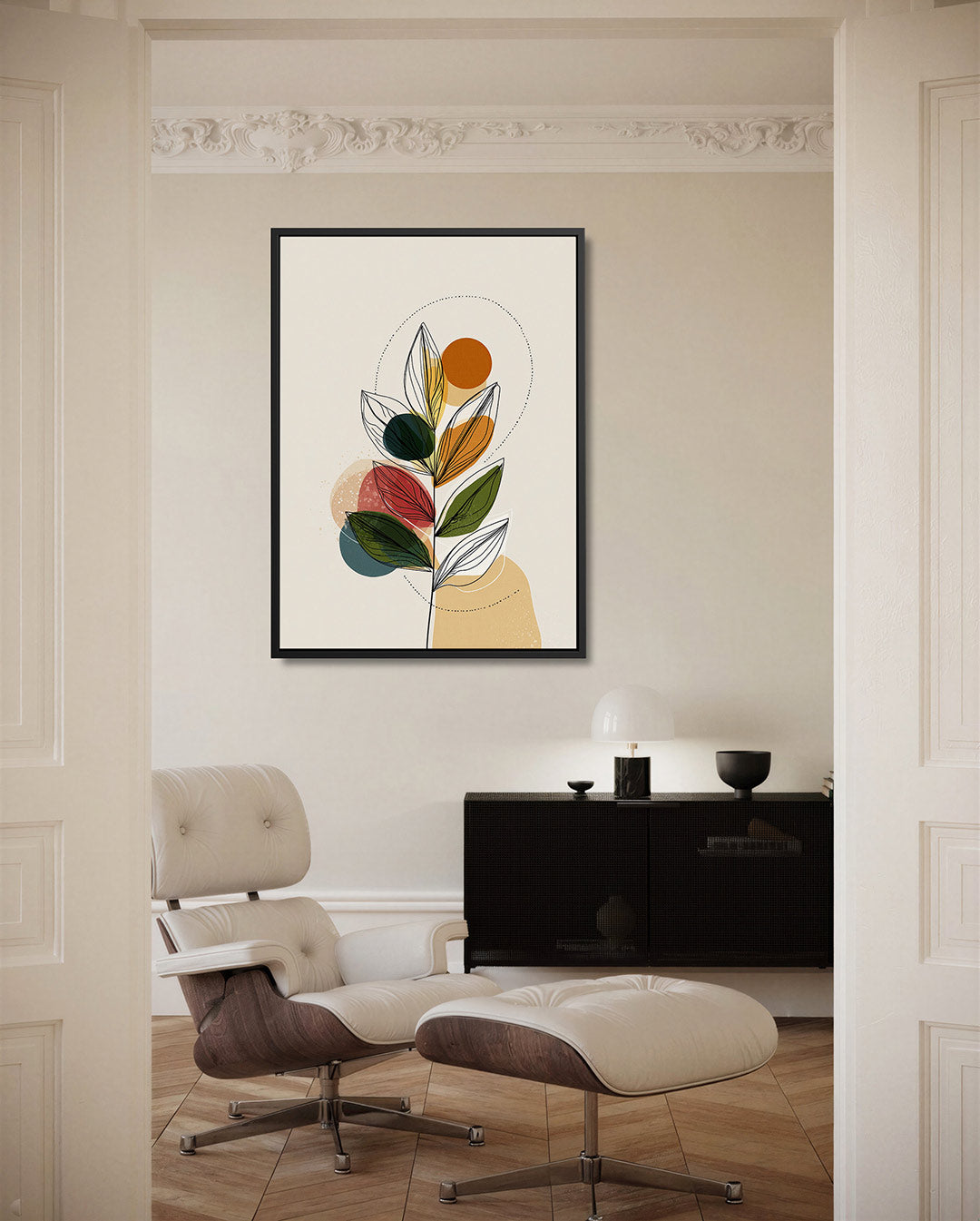 Organische vormen compositie – staand wanddecoratie kunstwerk