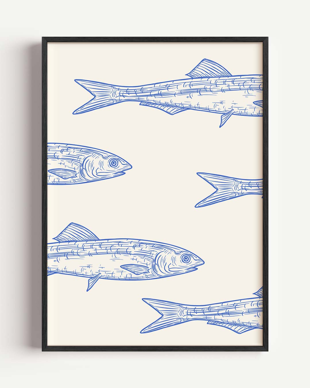 Stijlvolle Vissen Illustratie – dieren portret poster als wanddecoratie