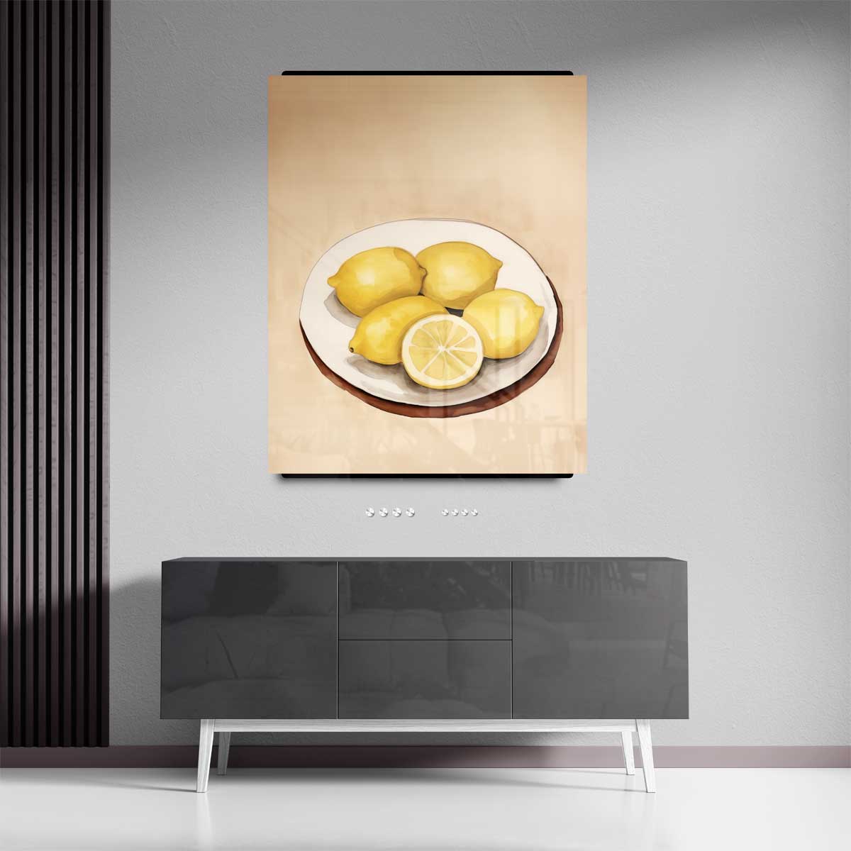 Zomers Citroen Stilleven – canvas kunstwerk als wanddecoratie