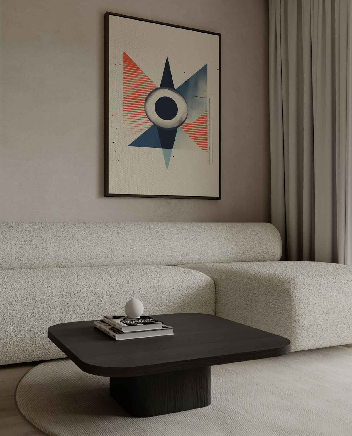 Geometrische Vortex – canvas wanddecoratie in portret formaat