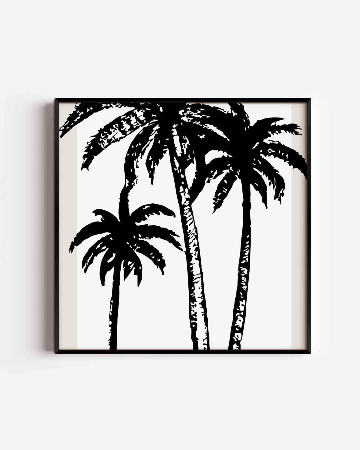 Palmboom silhouetten – vierkante poster met kleur en vormen als wanddecoratie