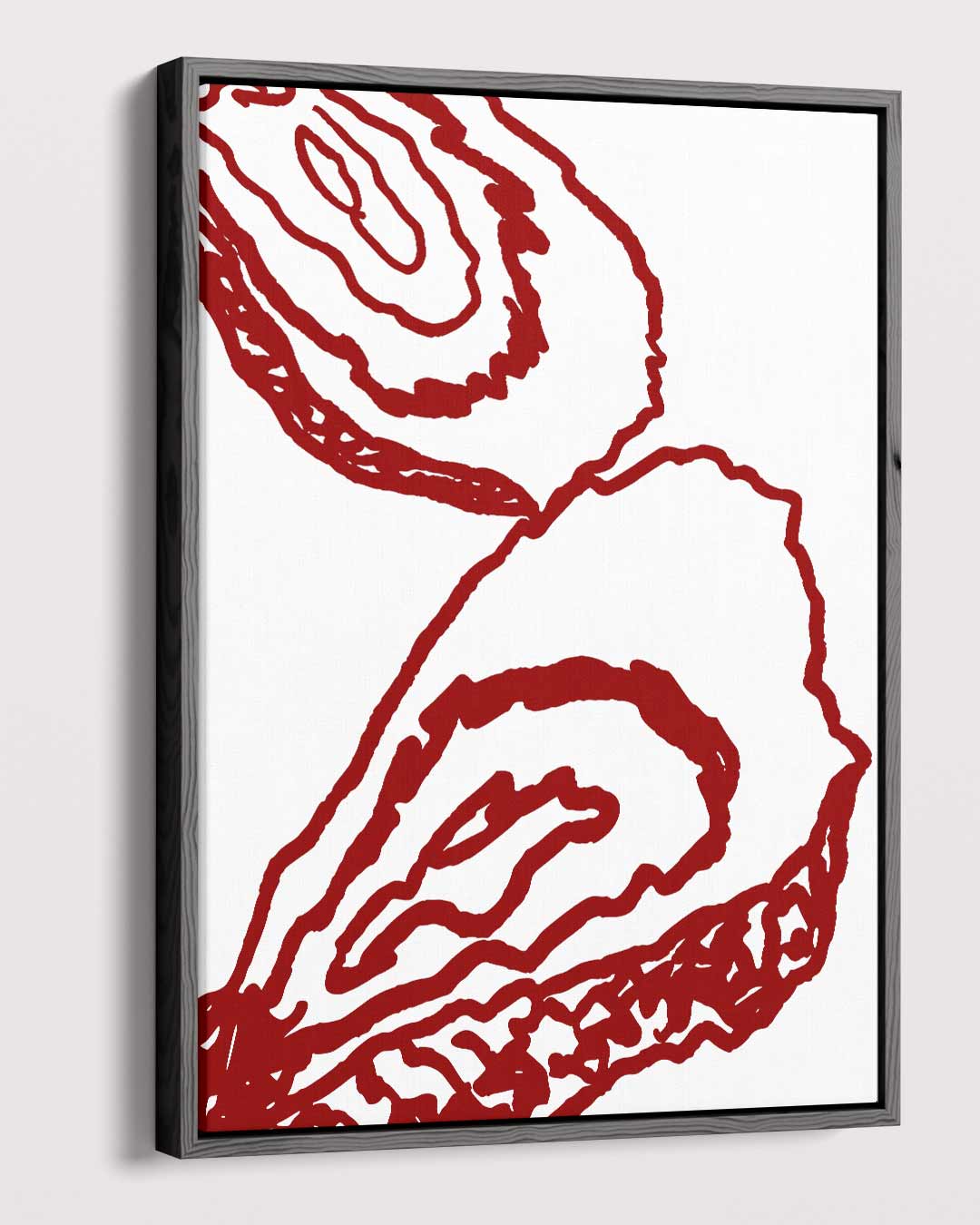 Abstracte Oesterlijnen – dibond kunstwerk als wanddecoratie