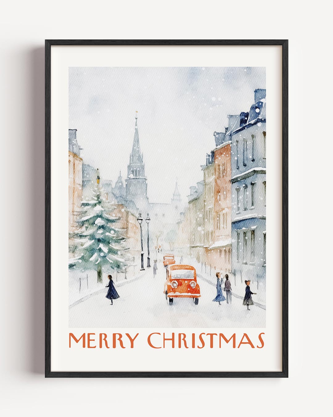 Winterse Kerstposter – kerst portret poster als wanddecoratie