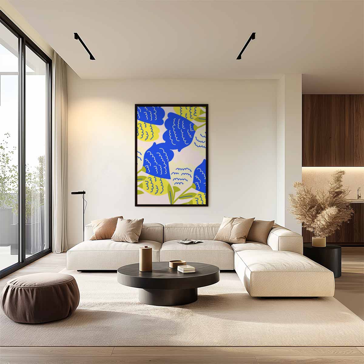 Bloemenexplosie – staand kunstwerk voor modern interieur