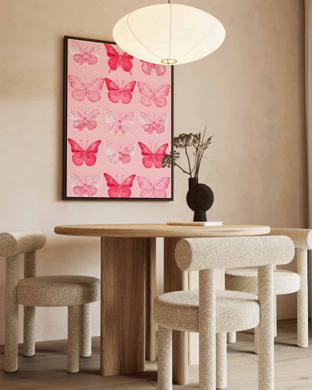 Vlinderfantasie – dibond wanddecoratie in staand formaat