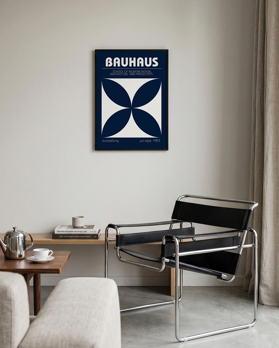 Vorm en balans – geometrische Bauhaus poster in staand formaat