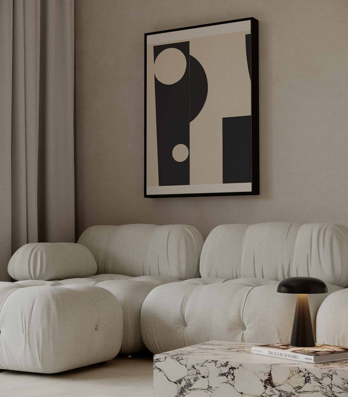 Stijlvolle Geometrie Poster – dibond wanddecoratie in staand formaat