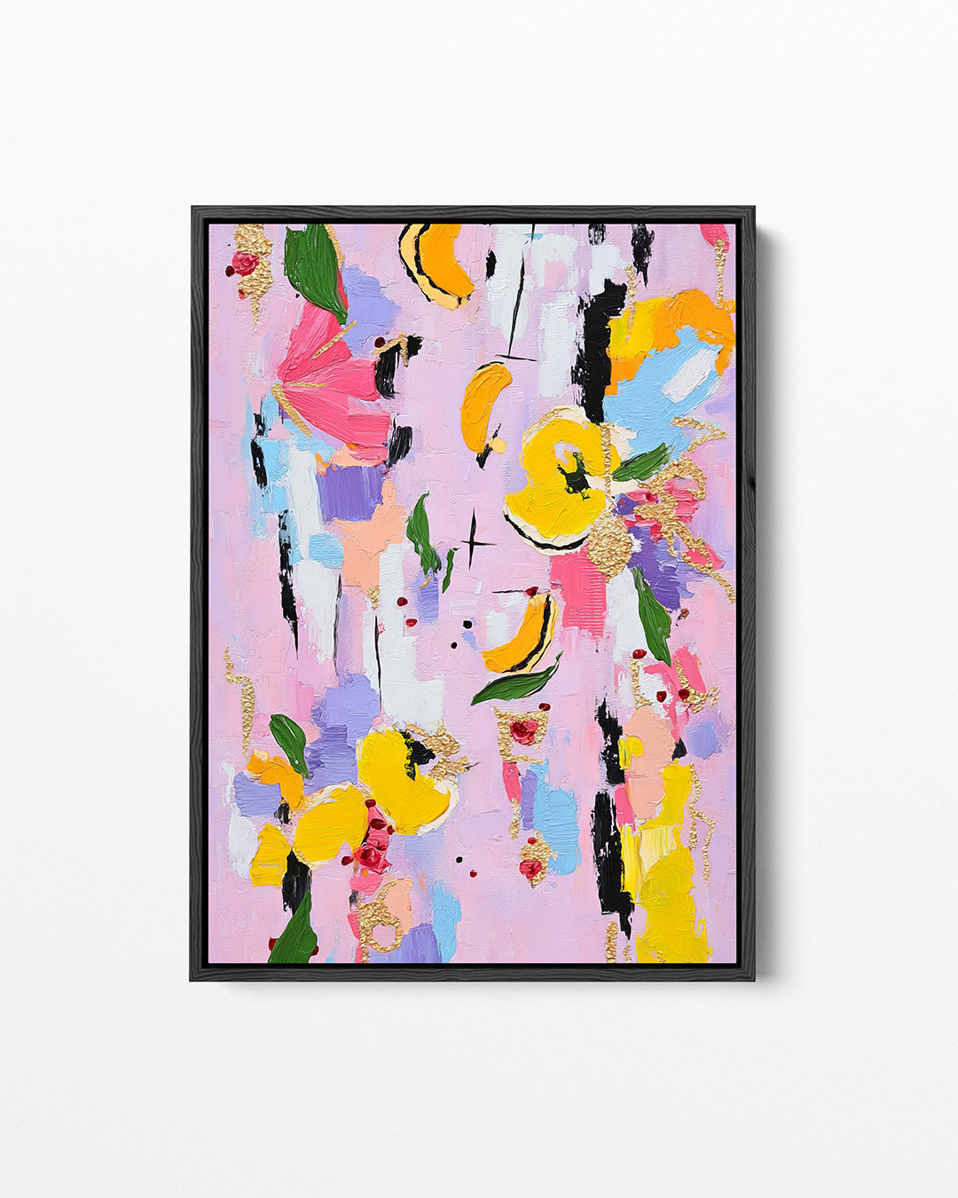 Kleurrijke bloemenvormen – staand wanddecoratie kunstwerk