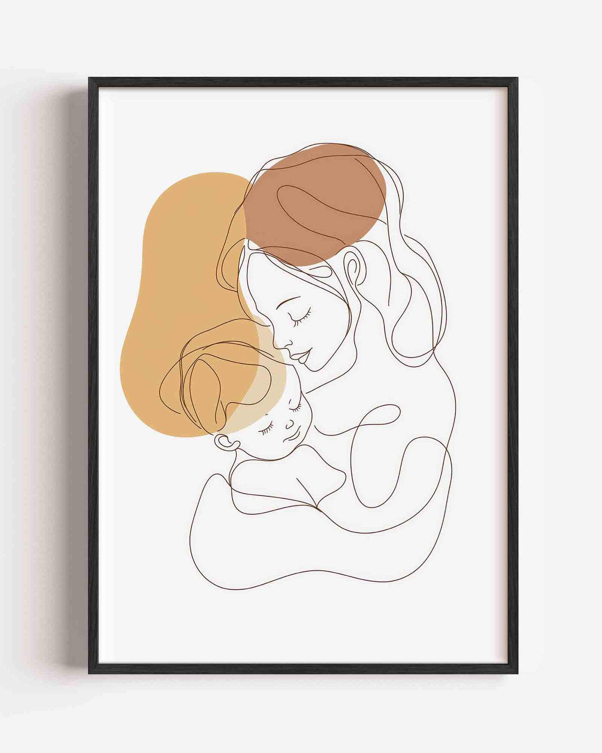 Moeder en kind – kids portret poster als wanddecoratie