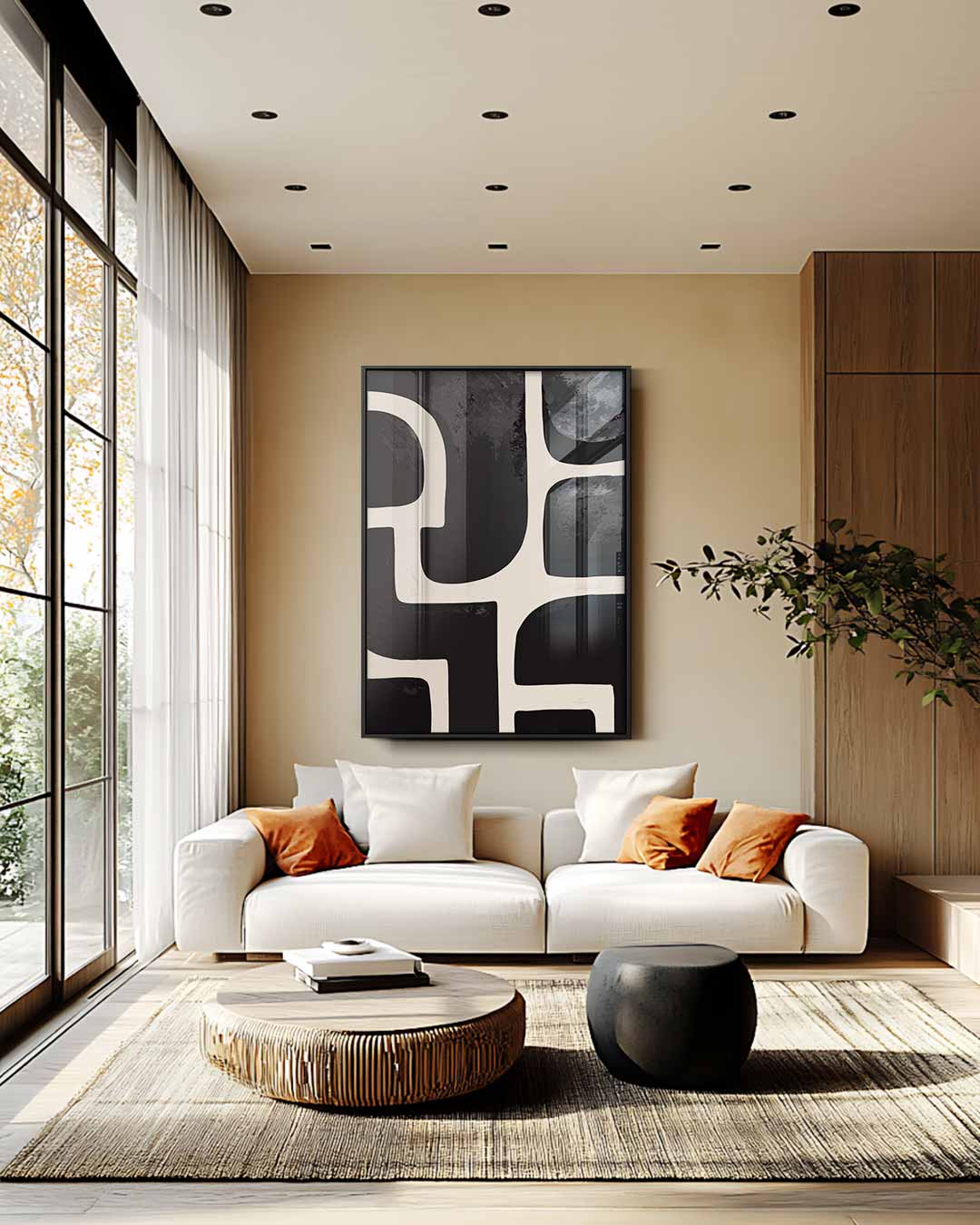Moderne Abstracte Visie – staande wandkunst voor woonkamer of interieur