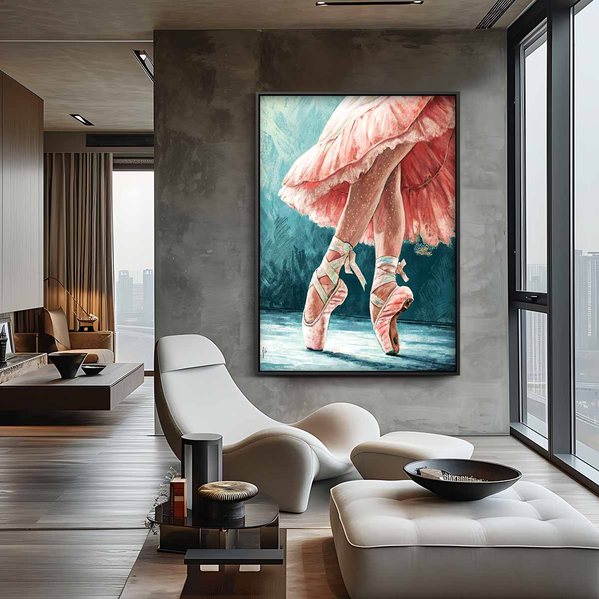 Elegantie in Beweging – staand kunstwerk voor modern interieur