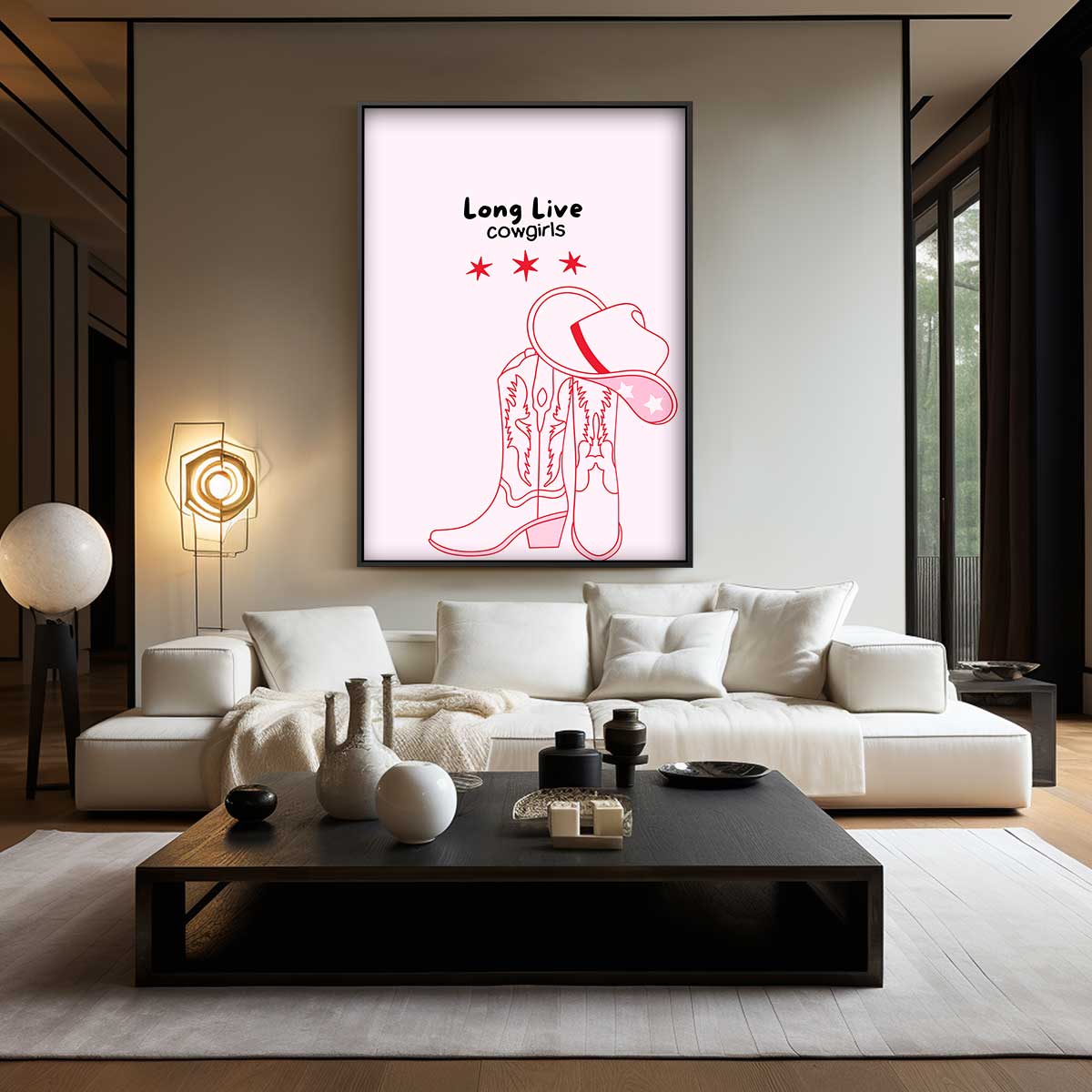 Long Live Cowgirls Poster – dibond wanddecoratie in staand formaat