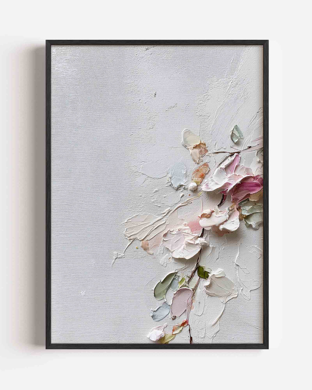 Bloemmotief in pastel – abstracte portret poster als wanddecoratie