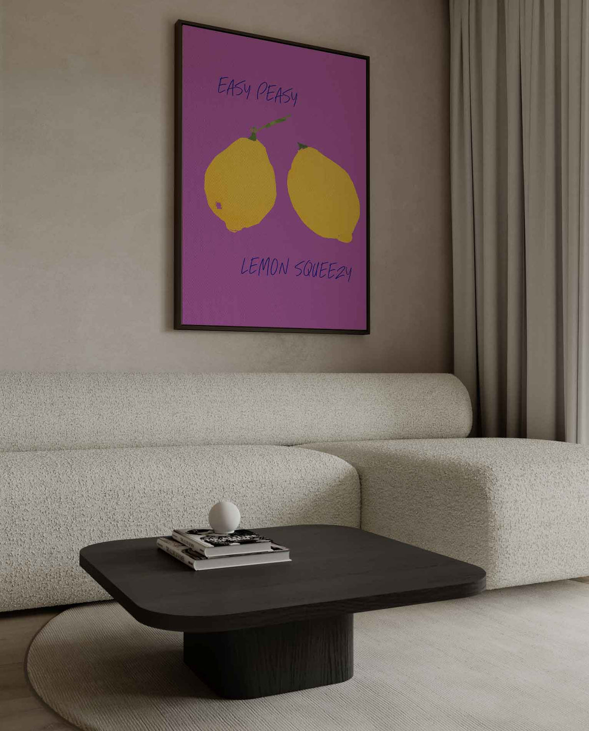 Easy Peasy Lemon Squeezy Poster – canvas wanddecoratie in portret formaat