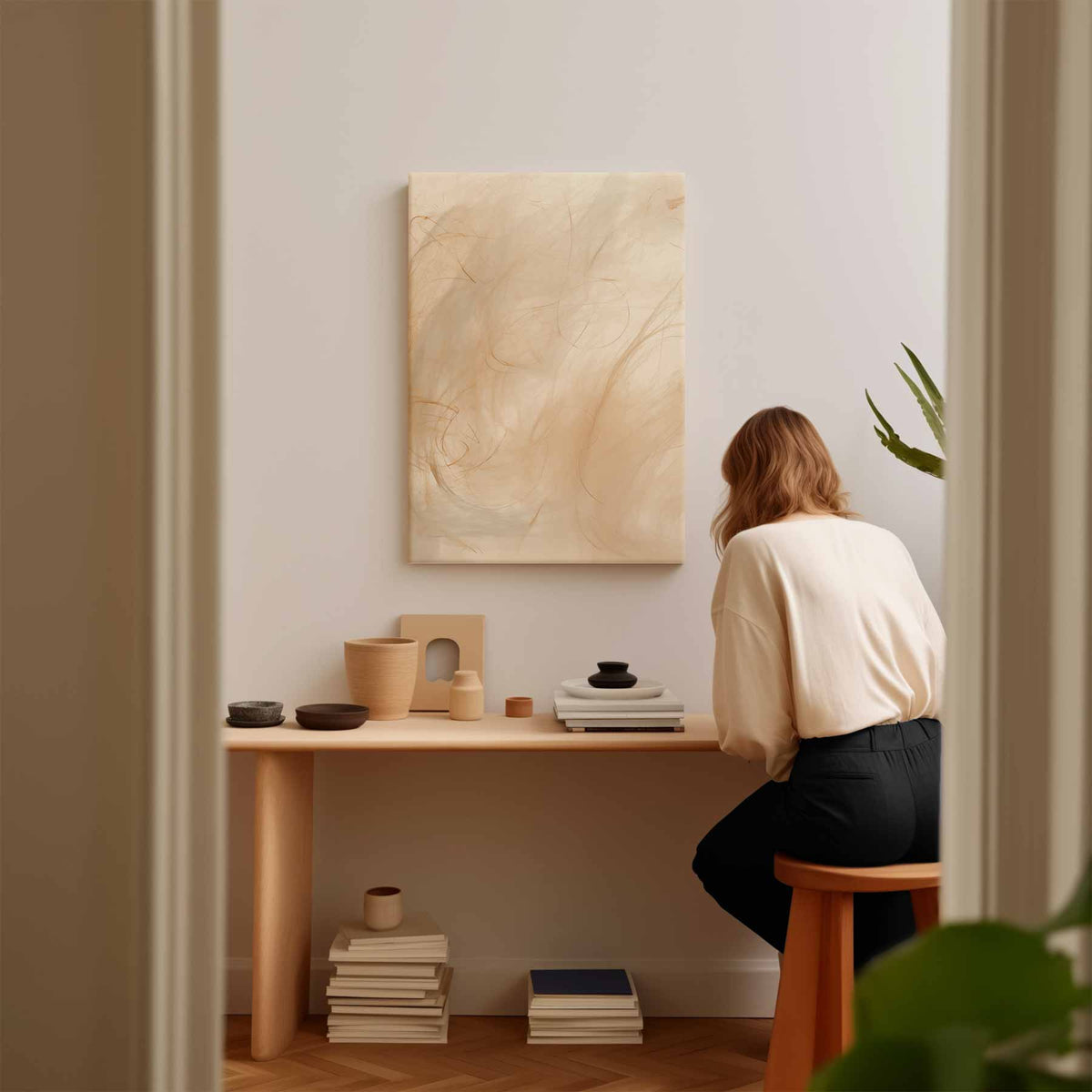 Etherische Wolken – portret kunstwerk als wanddecoratie, afbeelding 17