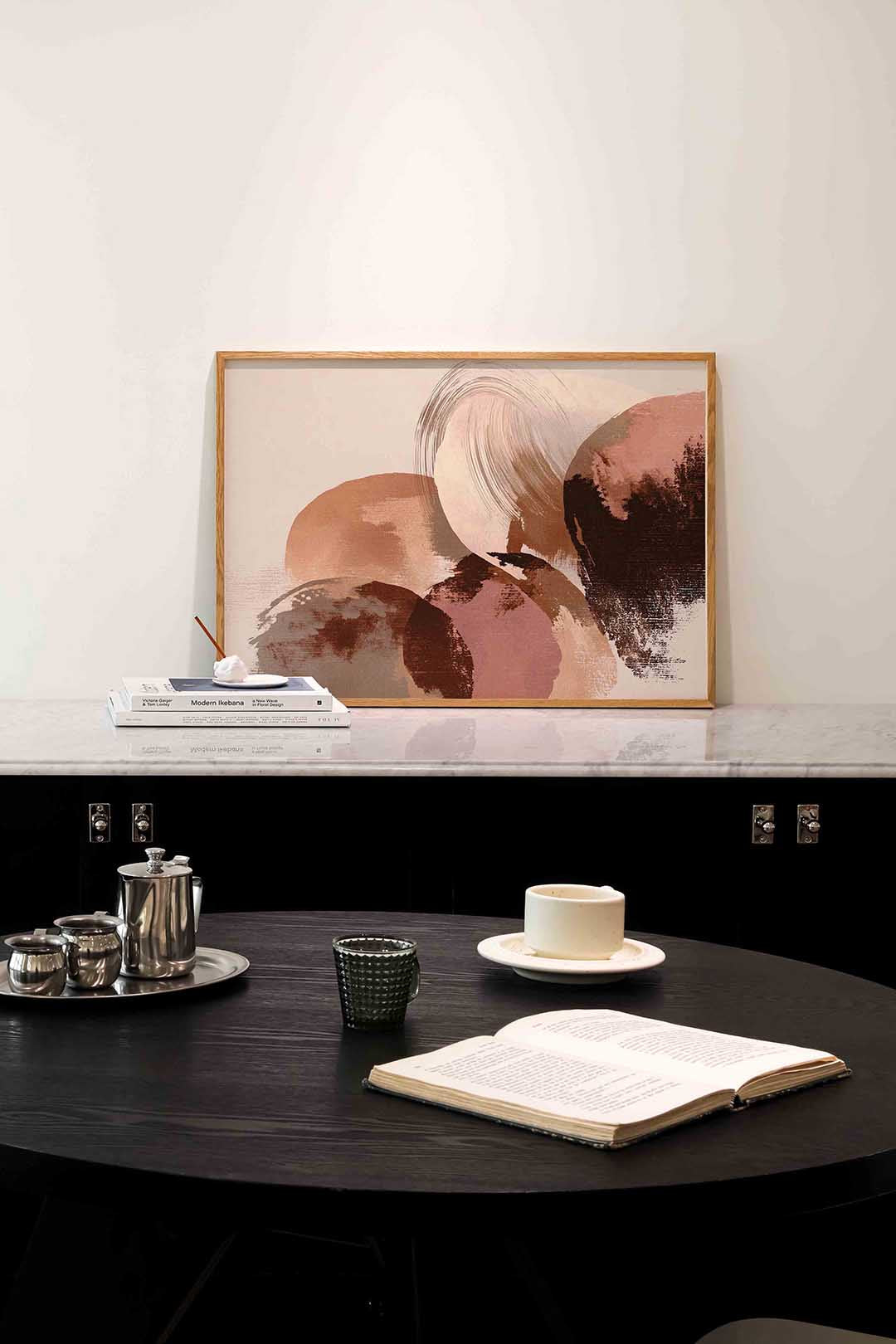 Abstracte vormen – abstracte poster in liggend formaat