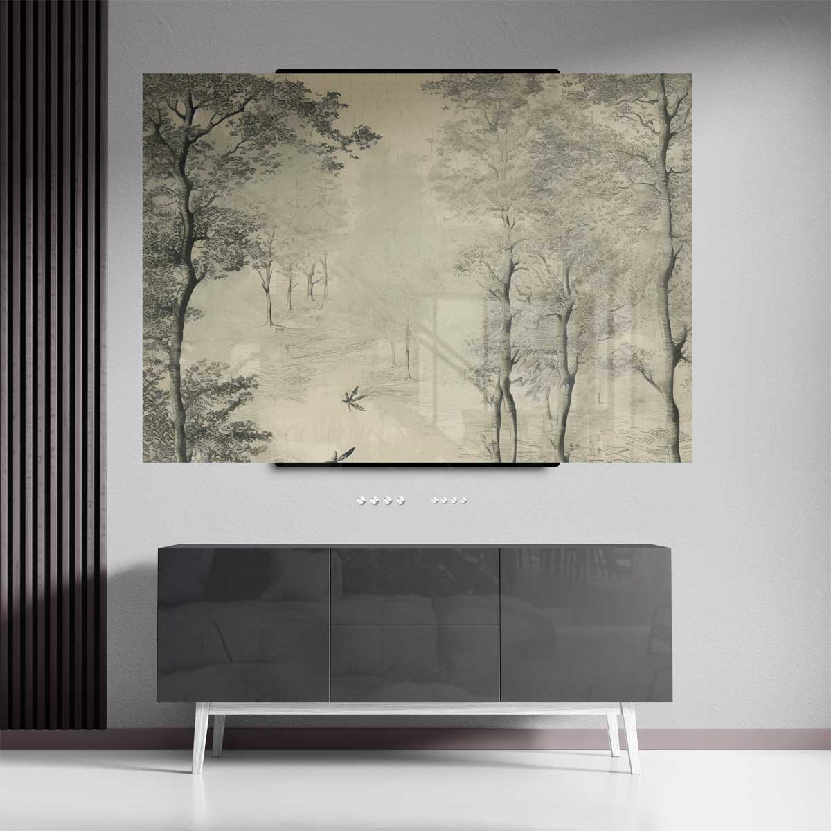 Mystieke Boswandeling – plexiglas kunstwerk als wanddecoratie
