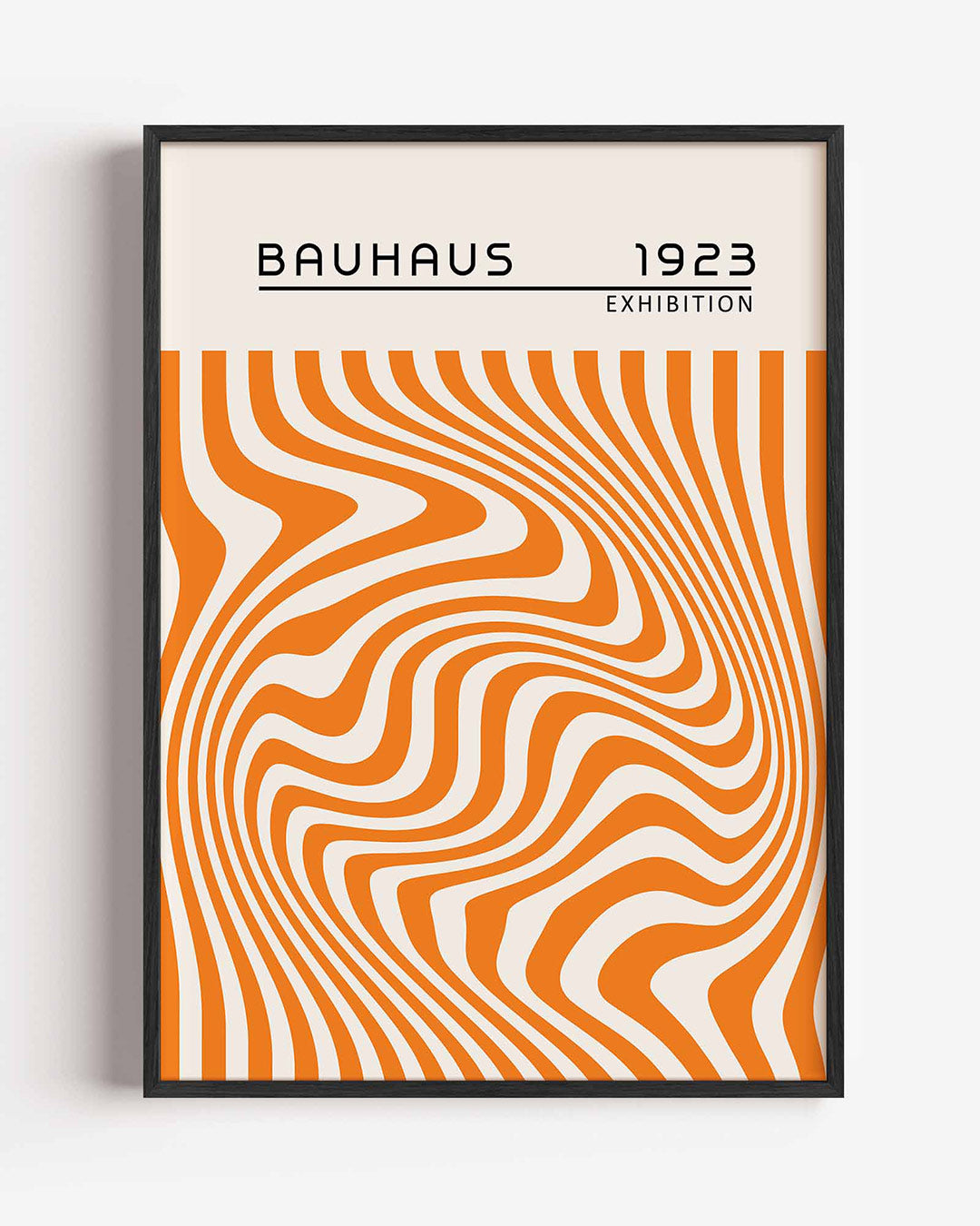 Golvend lijnenspel – staande Bauhaus poster als wanddecoratie