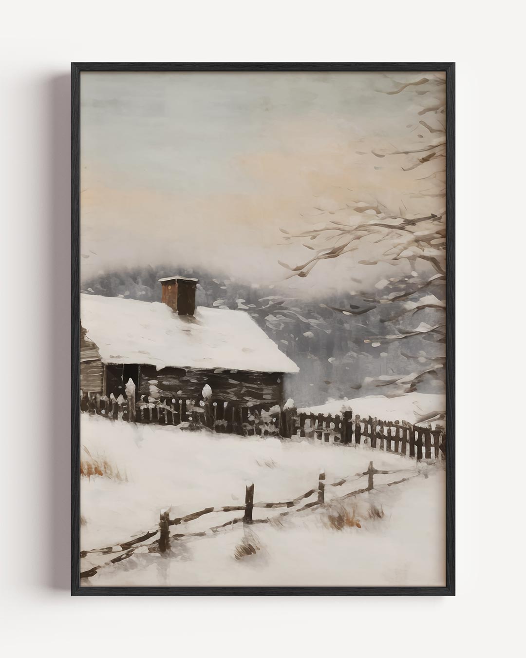 Winter Wonderland Schilderkunst – vintage portret poster als wanddecoratie