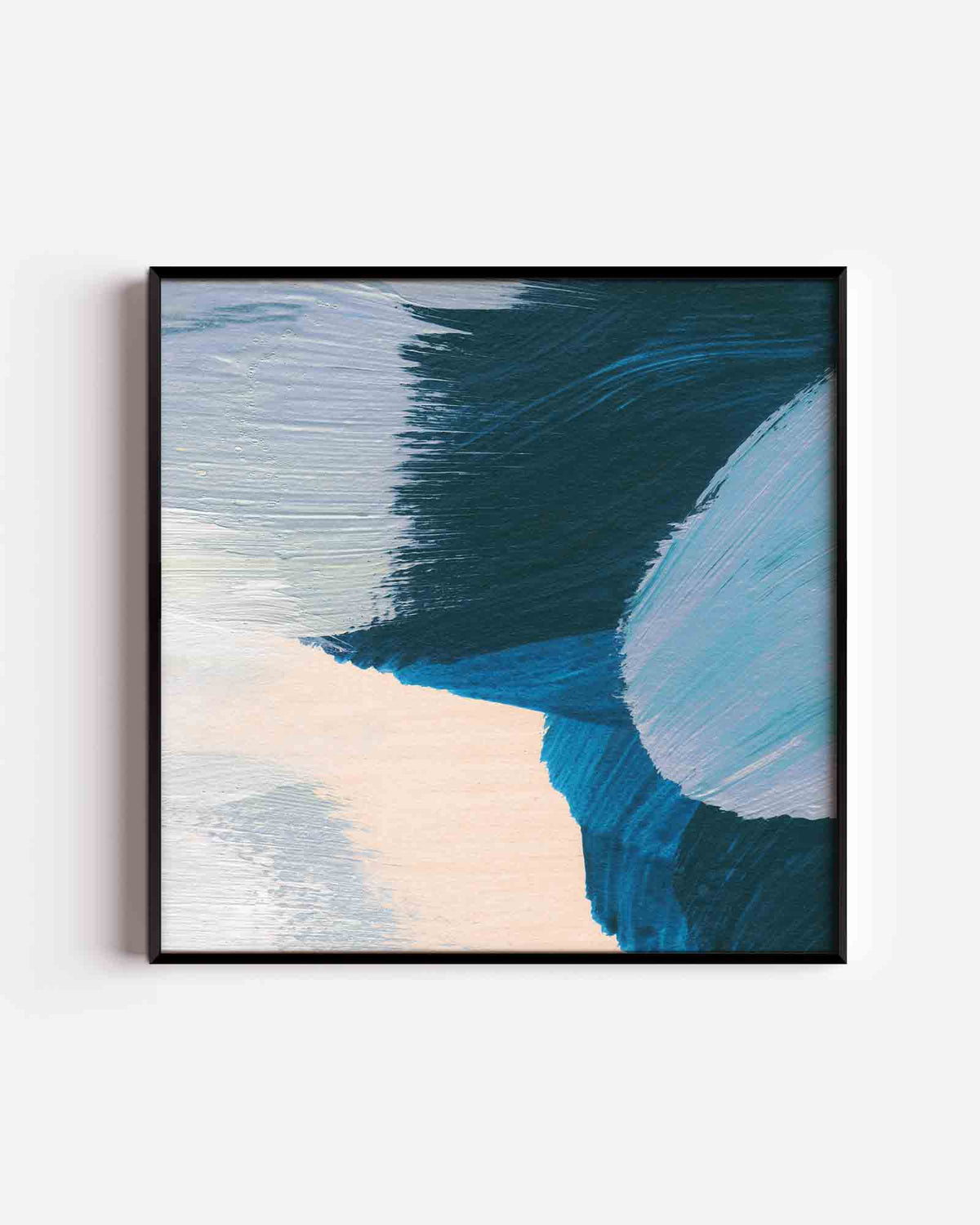 Abstracte penseelstreken – schilderkunst vierkante poster als wanddecoratie