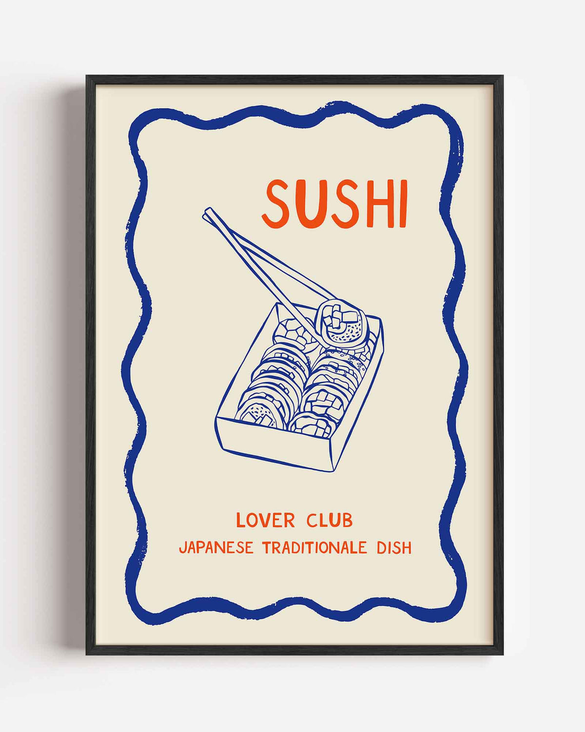 Sushi lover club – Aziatische portret poster als wanddecoratie