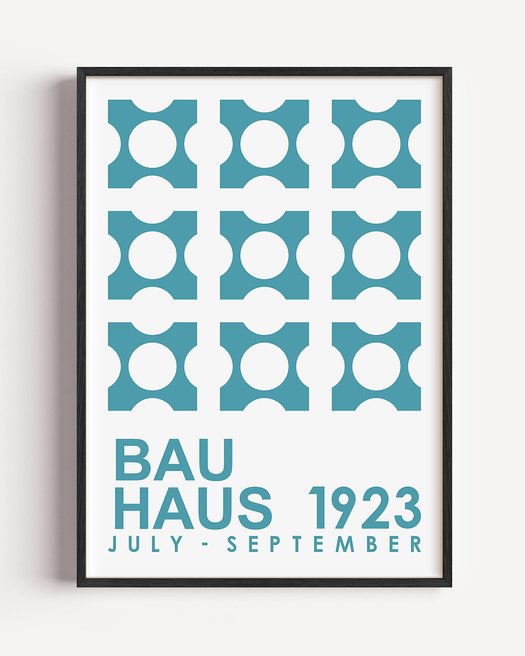 Vorm en herhaling – staande Bauhaus poster als wanddecoratie