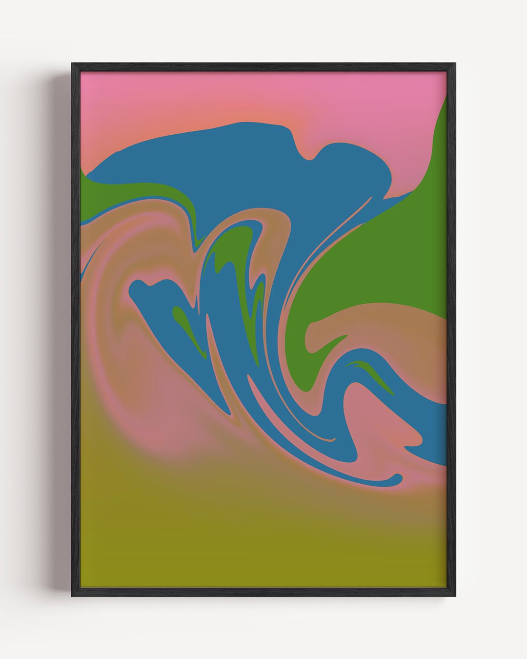 Vrolijke Kleurenmix Abstracte – kleurrijke abstracte portret poster als wanddecoratie