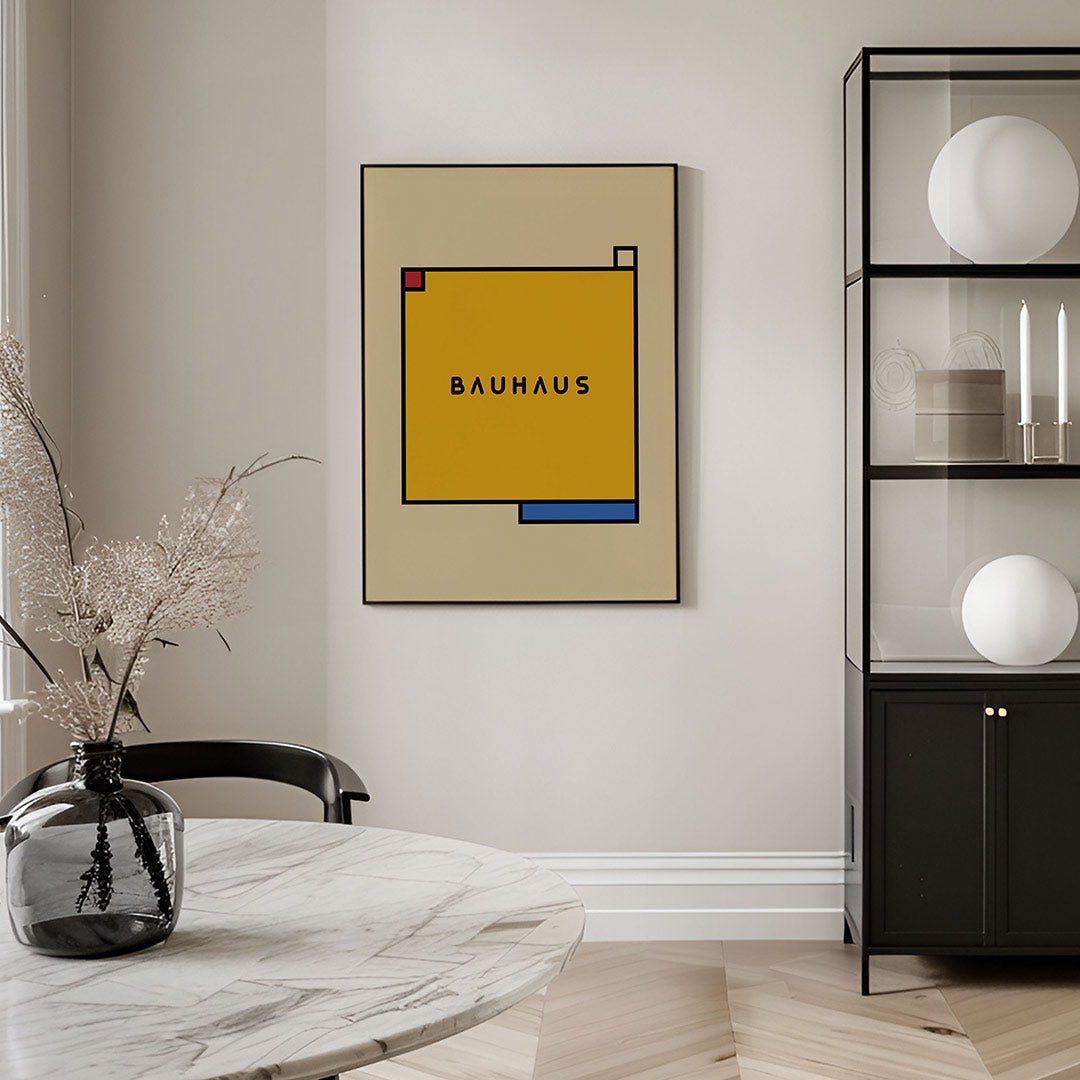 Vorm en kleur – geometrische Bauhaus poster in staand formaat