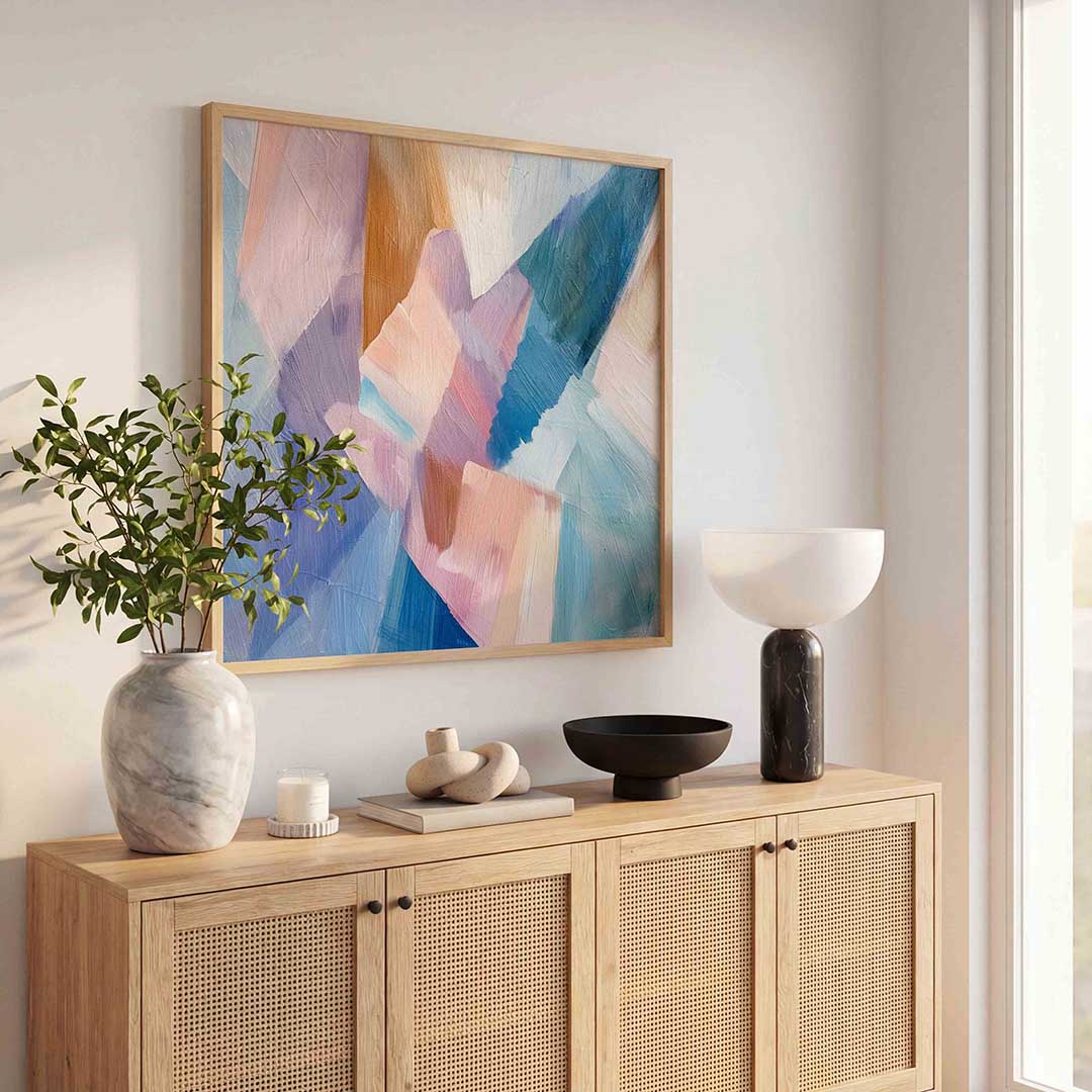 Abstracte vormen – kunst en design poster in vierkant formaat