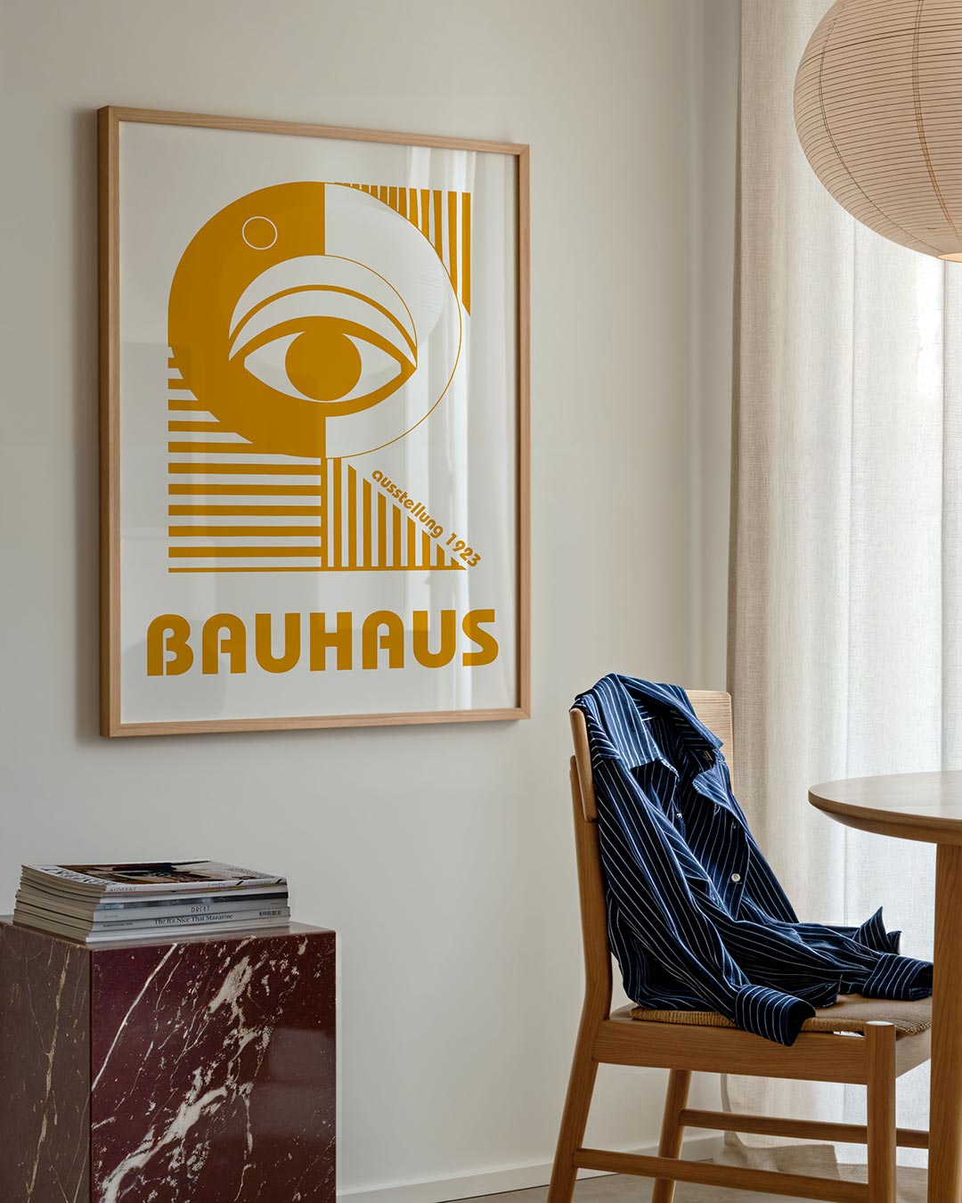 Oog en lijnen – geometrische poster in Bauhaus-stijl van WallArtistic