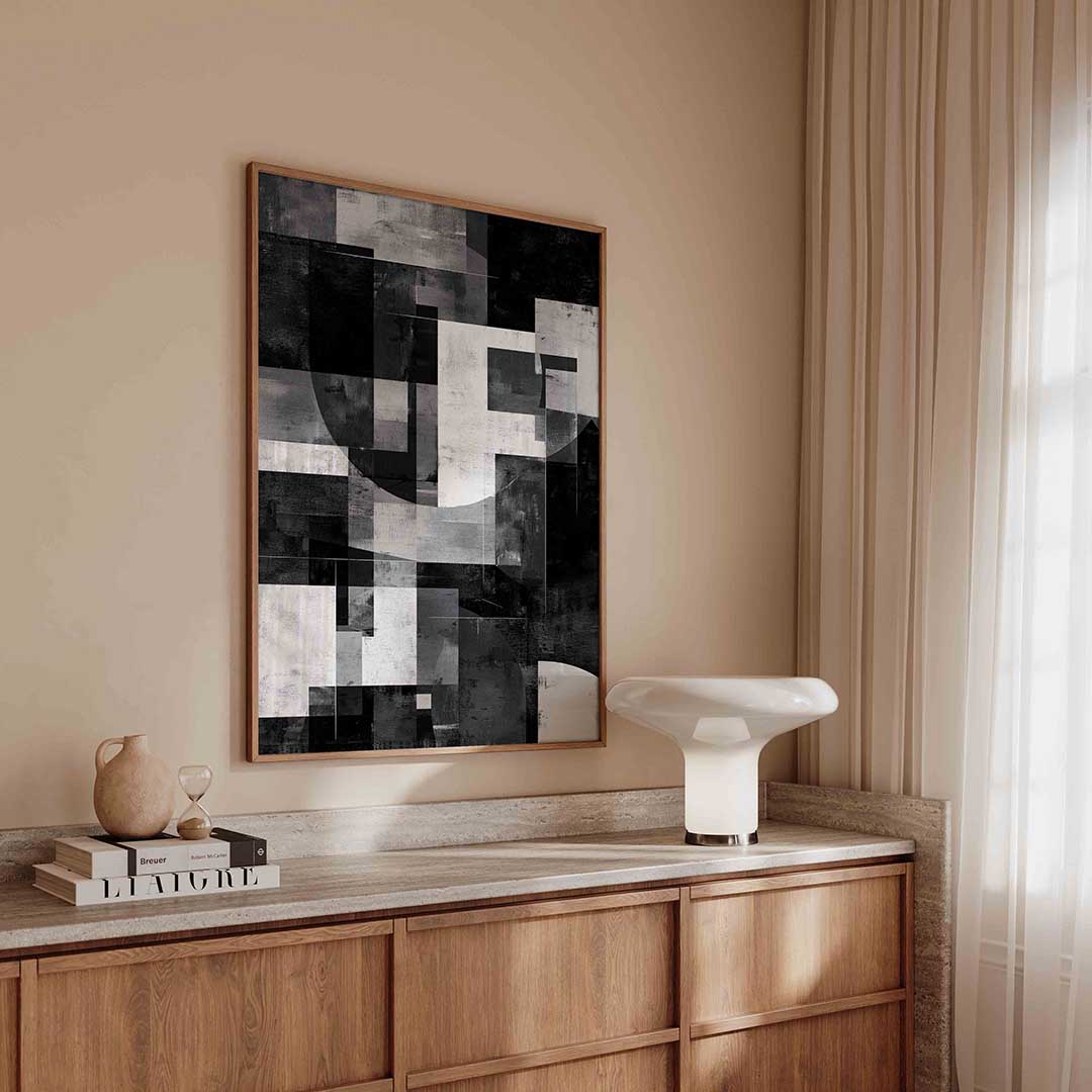 Abstracte vormen – abstracte poster in staand formaat