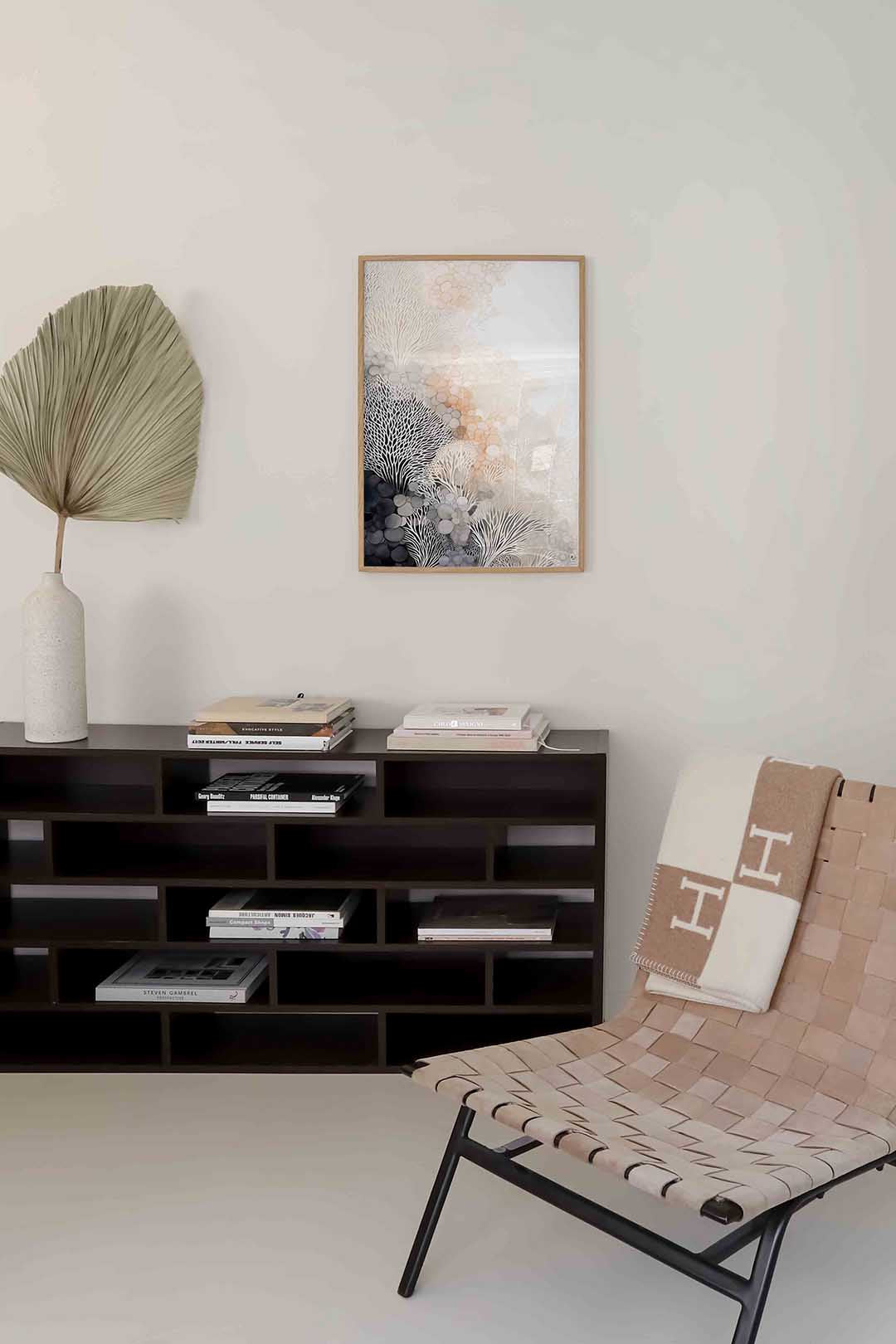 Organische vormen – zachte abstracte poster in staand formaat