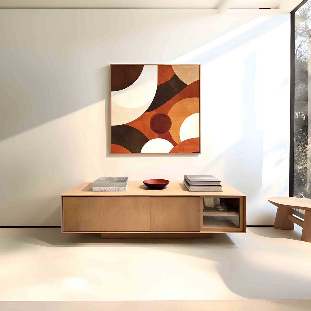 Abstracte vormen – vierkante abstracte wanddecoratie van WallArtistic