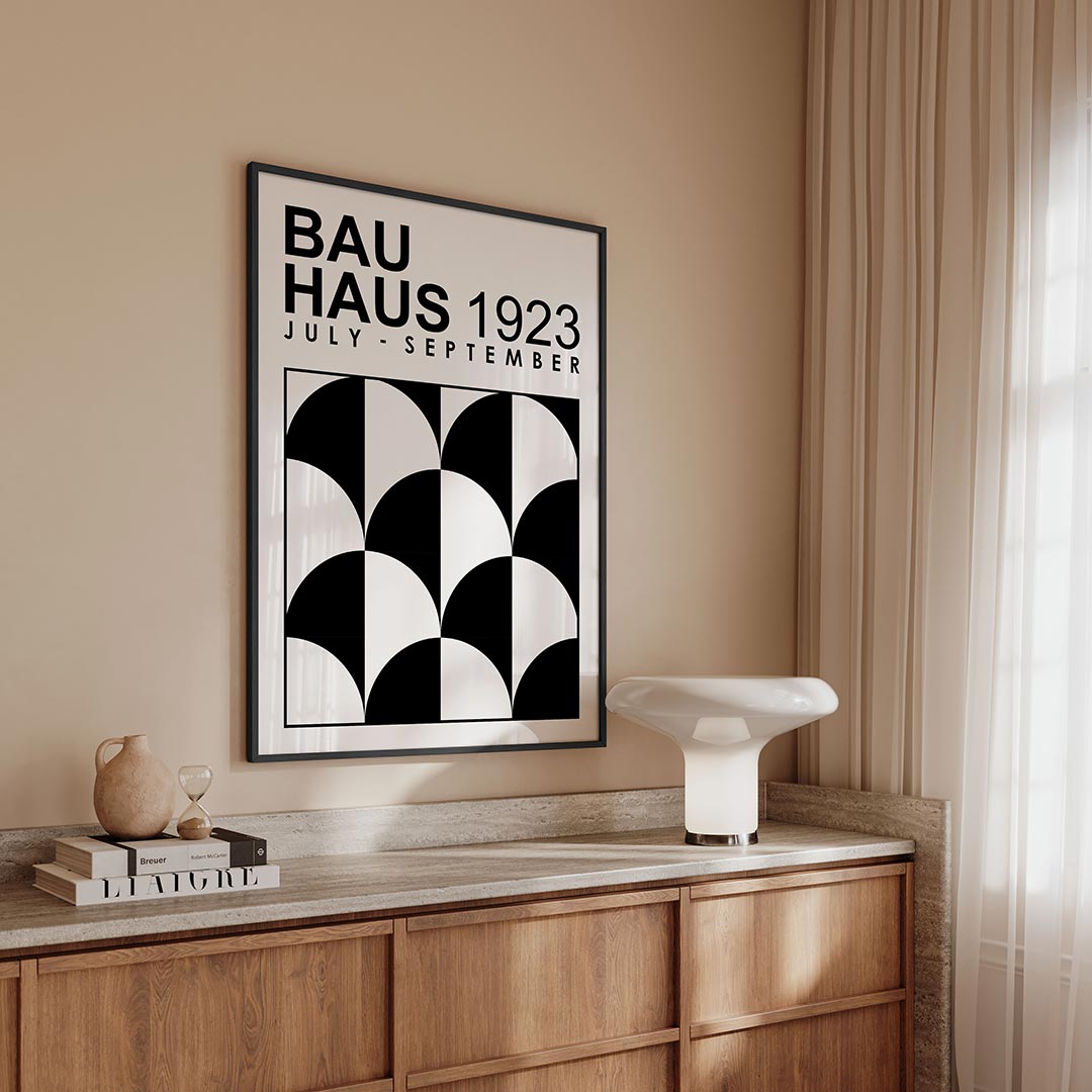  – geometrische Bauhaus poster in staand formaat