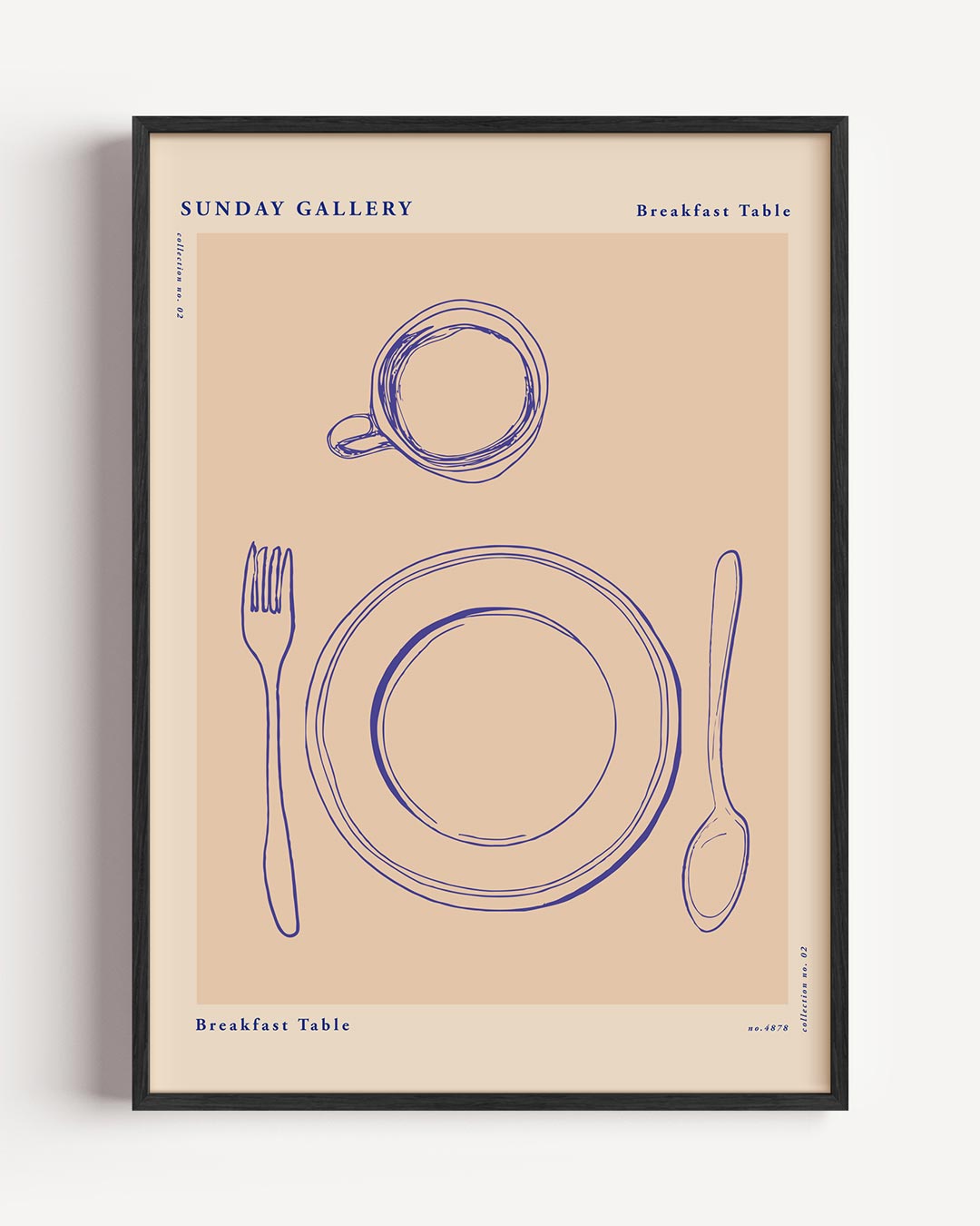 Ontbijttafel Illustratie – keuken portret poster als wanddecoratie