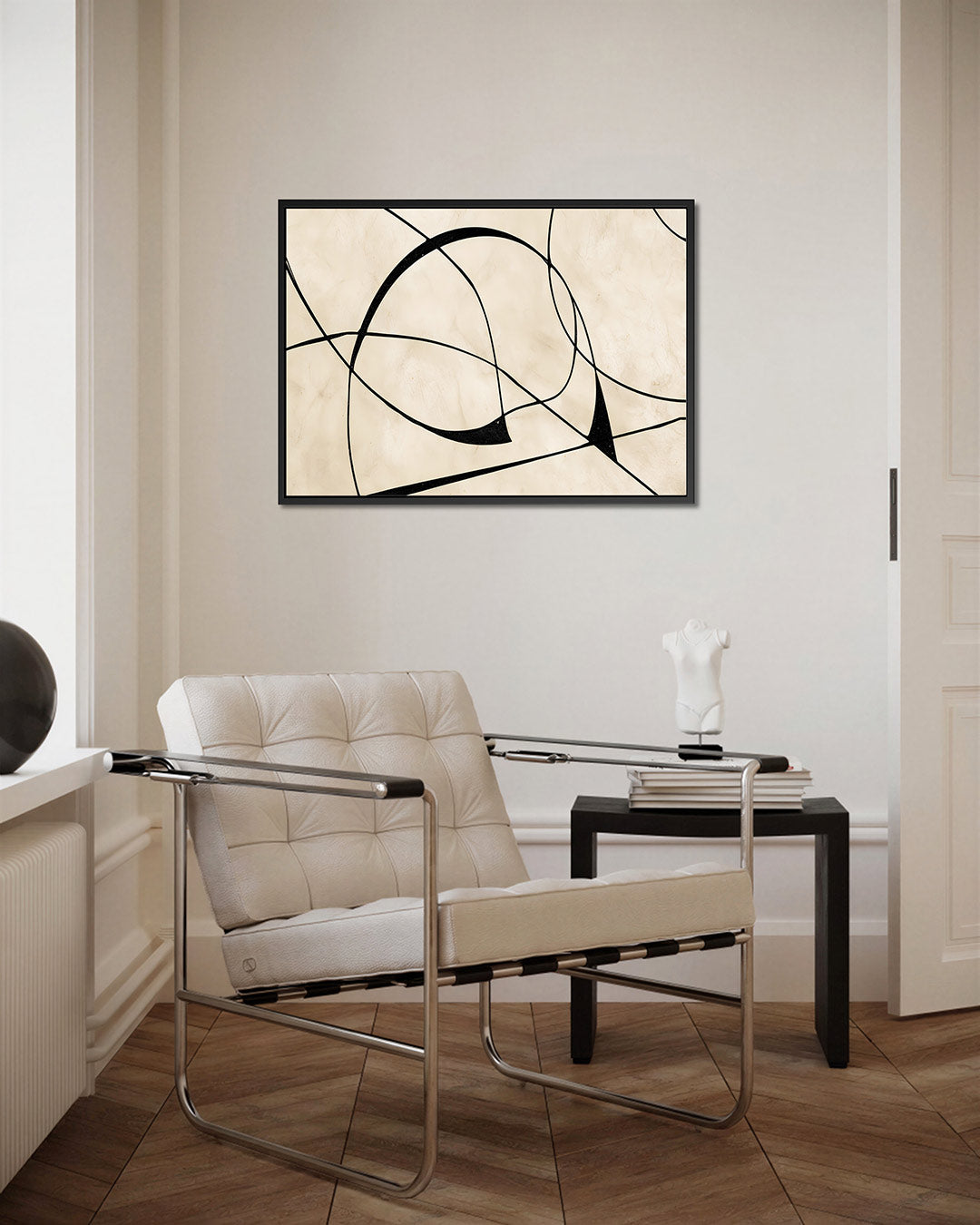 Organische lijnen – kunstwerk op canvas, dibond of plexiglas