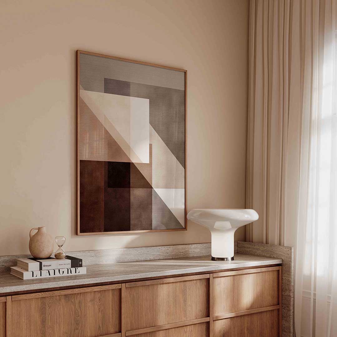 Geometrische vormen – abstracte poster in staand formaat