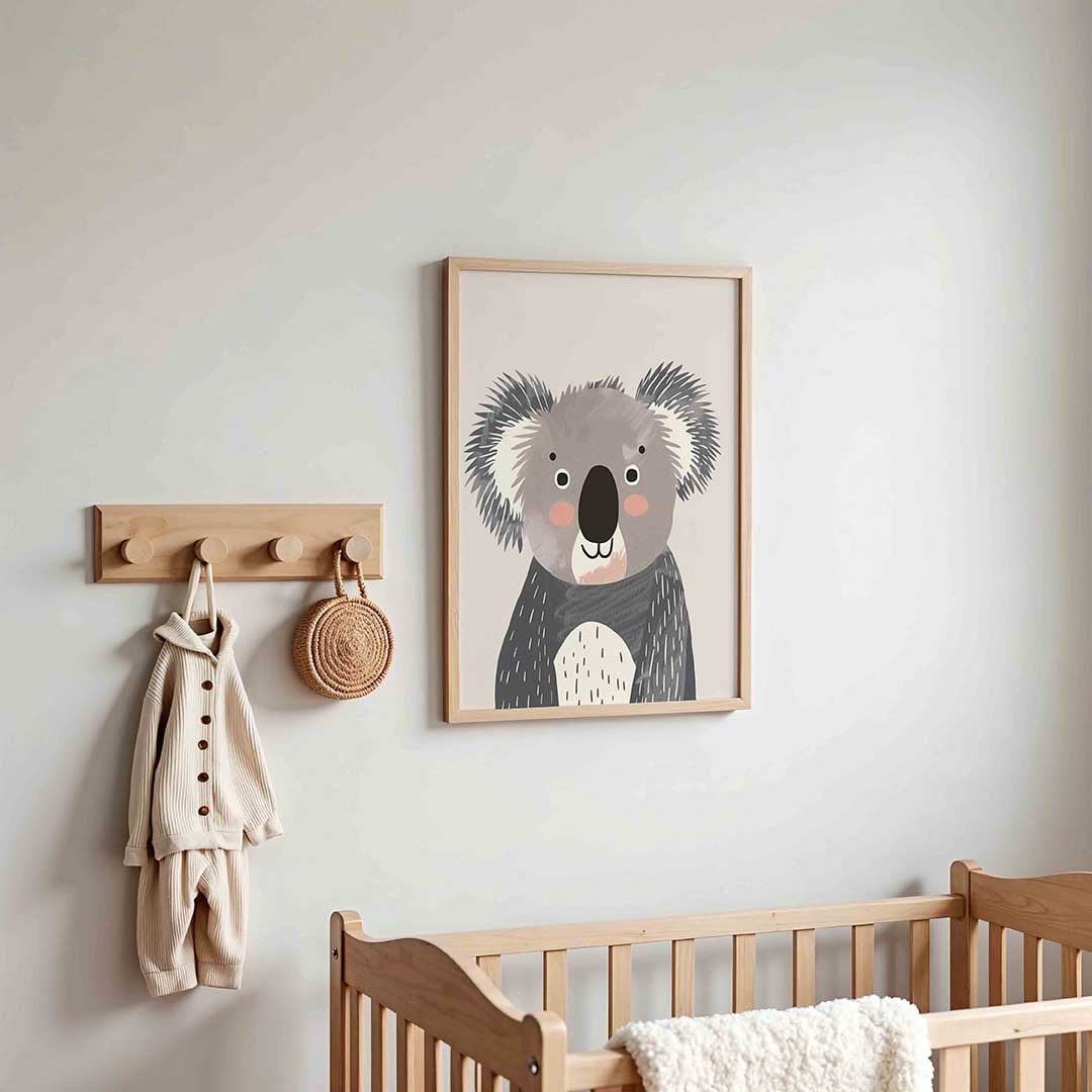 Koala illustratie – kinderposter in staand formaat