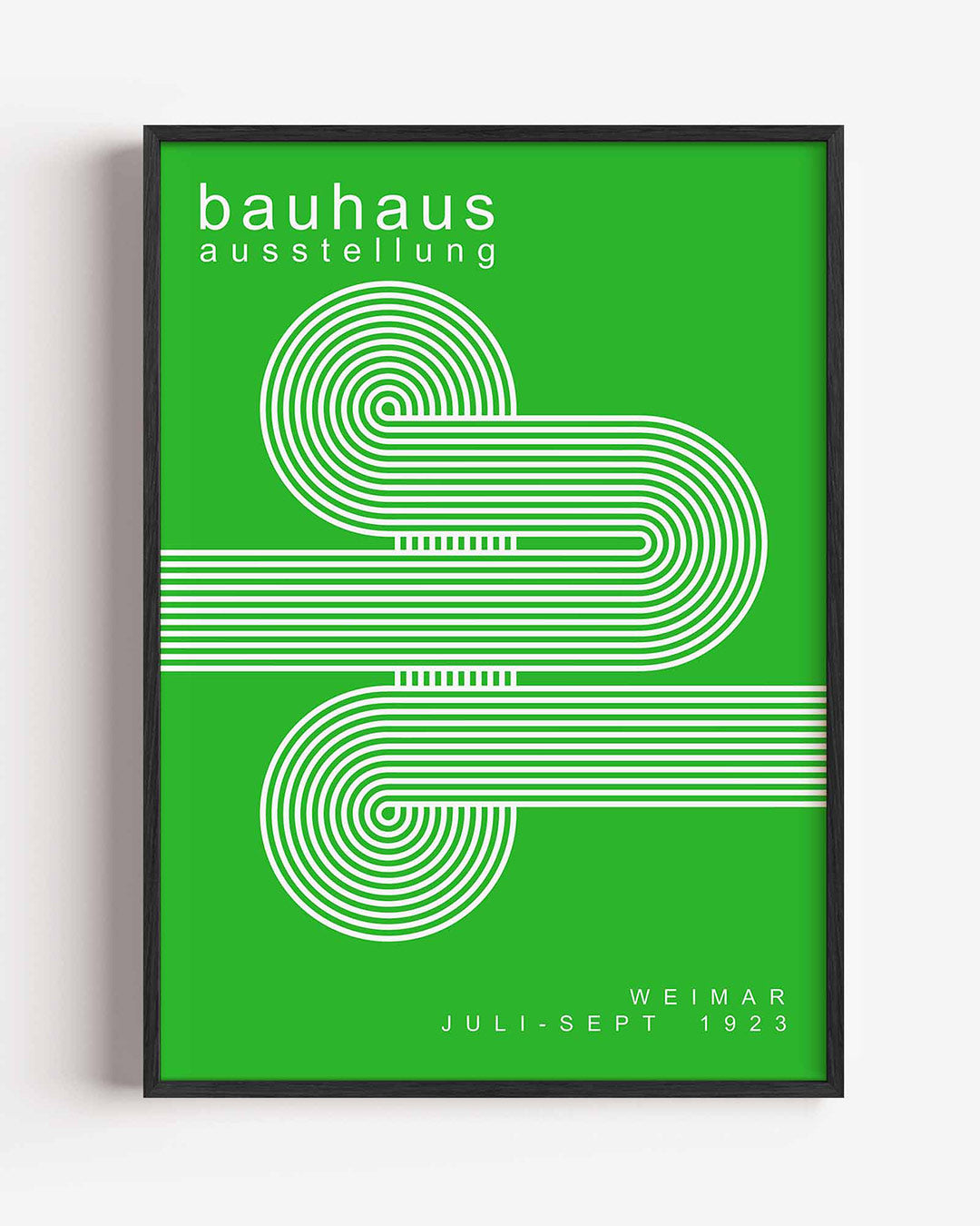 Lijnen en kleurvlakken – staande Bauhaus poster als wanddecoratie