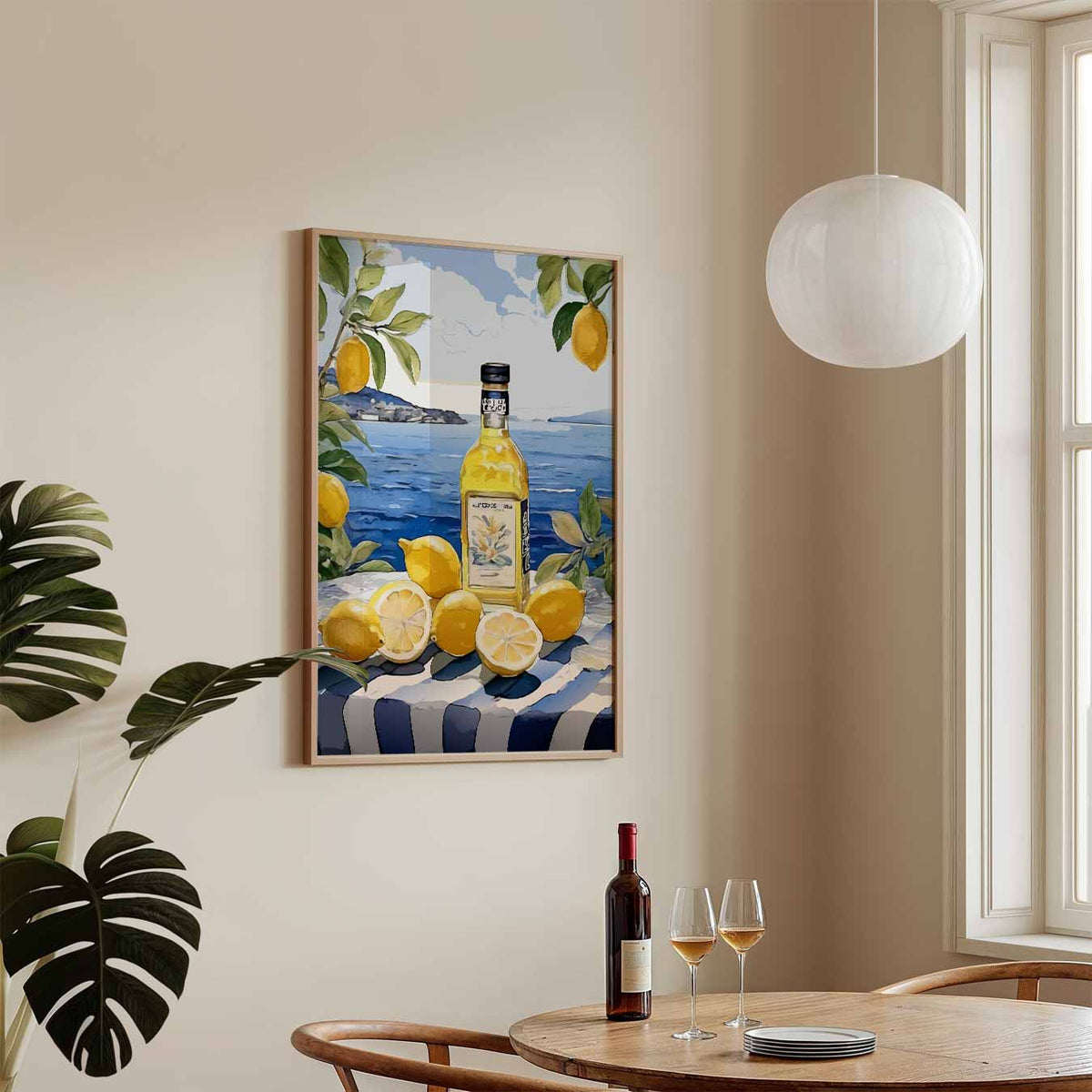 Mediterrane Zomer Citroen – keukenposter in staand formaat