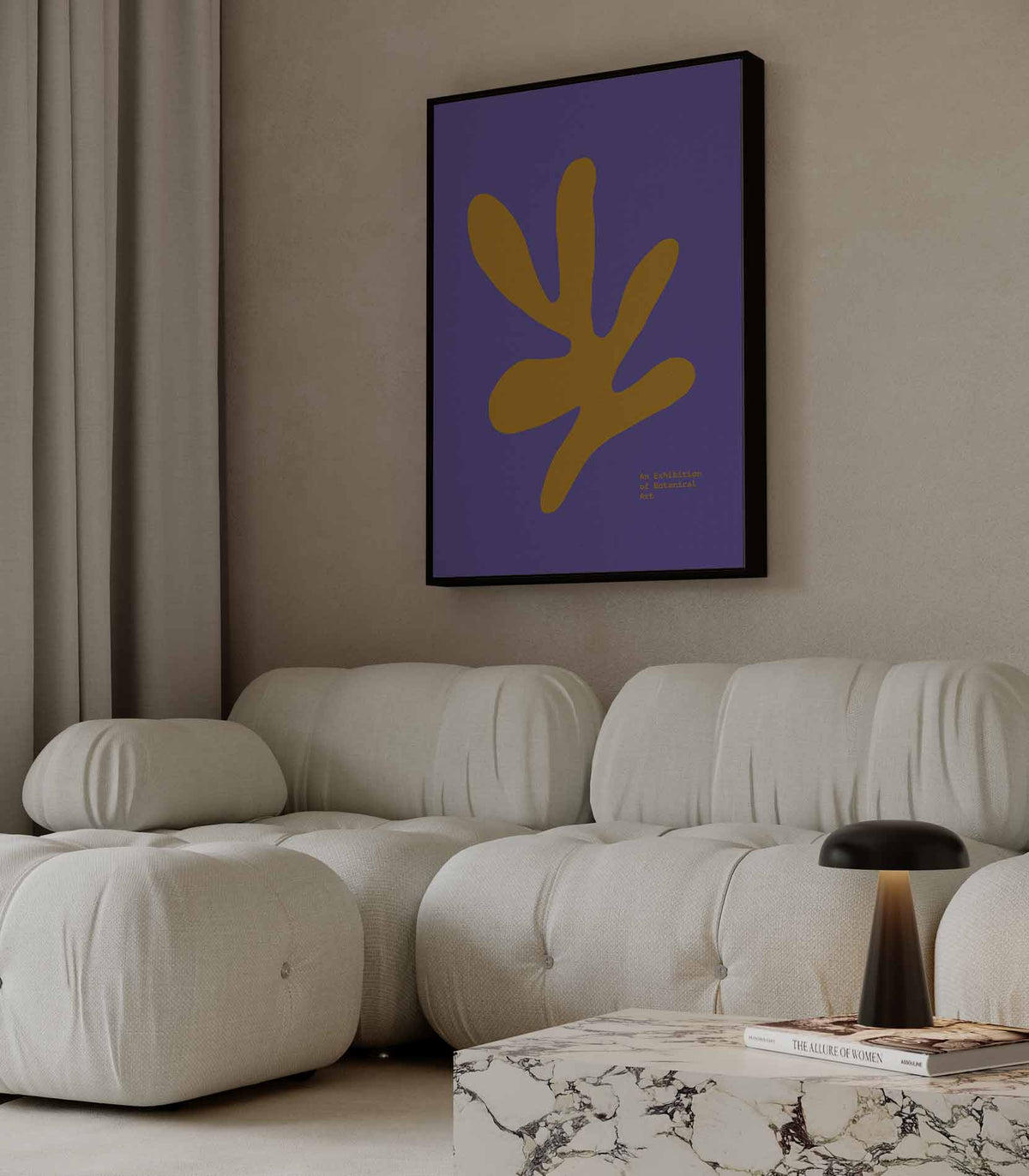 Abstracte Botanische Vormen – staande wandkunst voor woonkamer of interieur