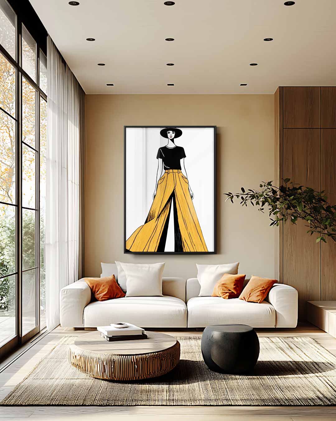 Stijlvolle Dames Silhouet – staand kunstwerk voor modern interieur