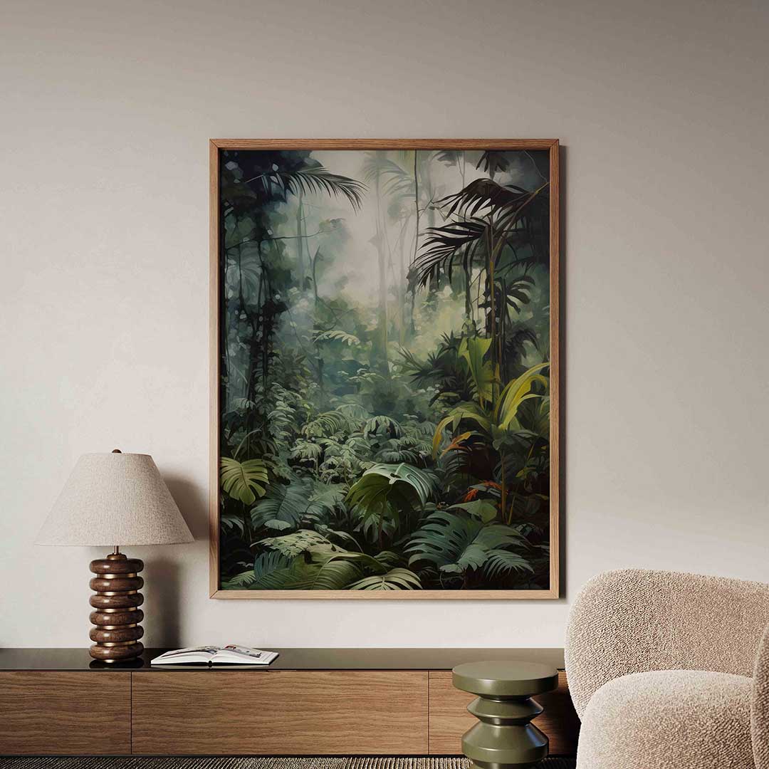 Weelderige jungle – tropische jungle poster in staand formaat
