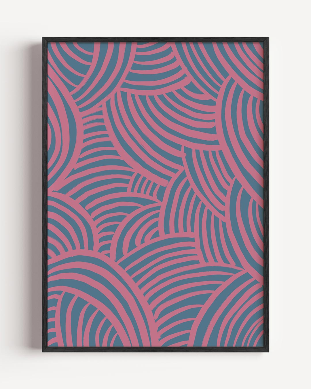 Kleurrijke Abstracte Strepenposter – moderne portret poster als wanddecoratie