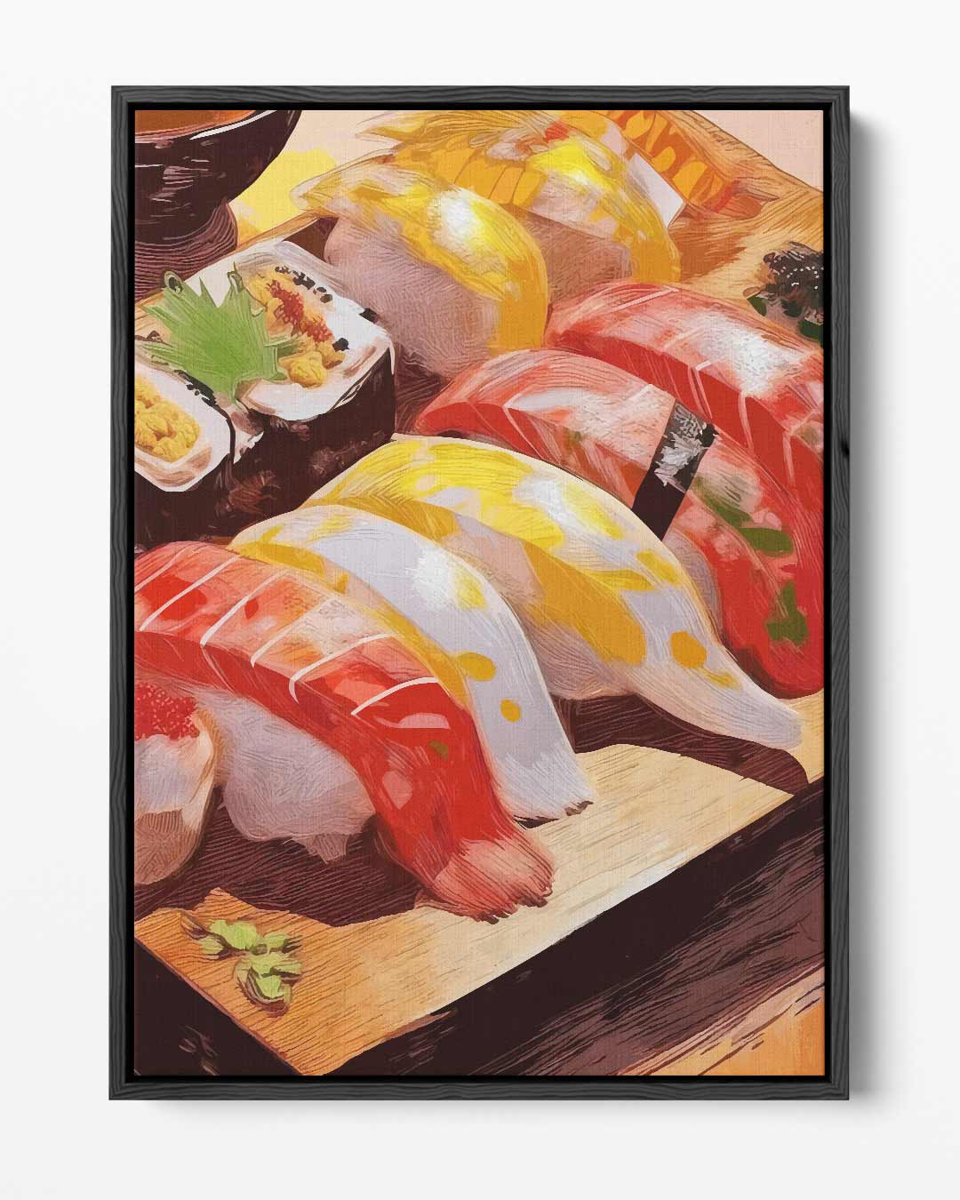 Kleurrijke Sushi Illustratie – portret kunstwerk als wanddecoratie
