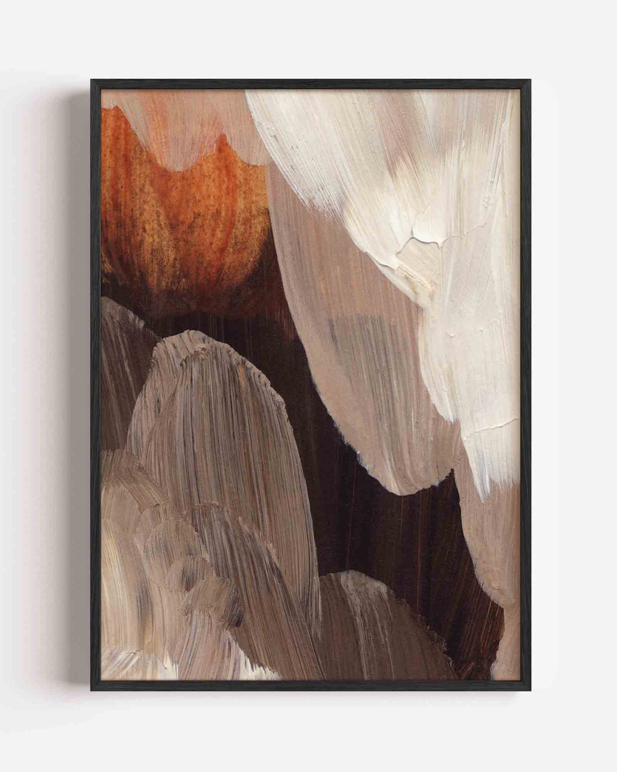 Abstracte penseelstreken – schilderkunst portret poster als wanddecoratie