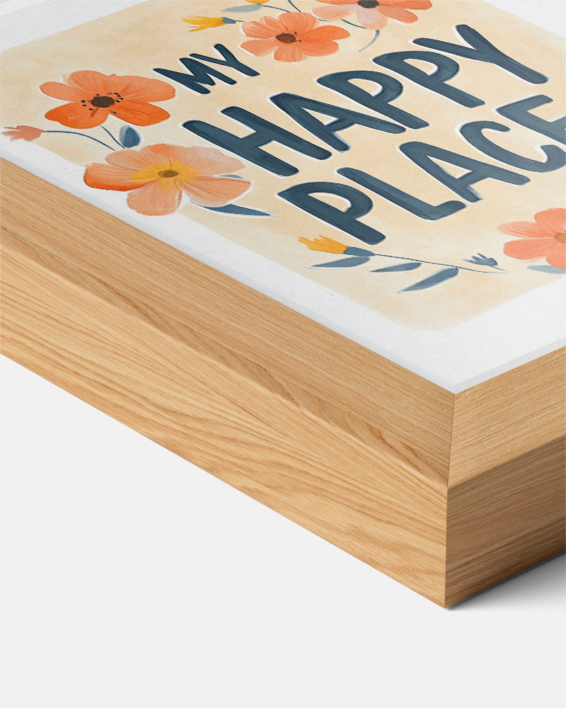 My Happy Place Bloemenposter – kids poster als vrolijke staande wanddecoratie