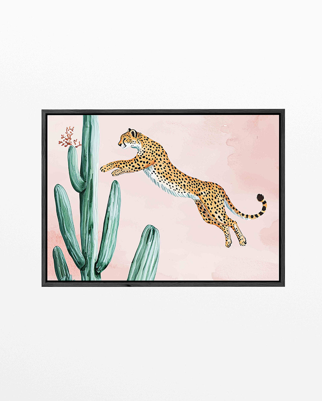 Springende luipaard – Dieren kunstwerk – liggend dieren kunstwerk