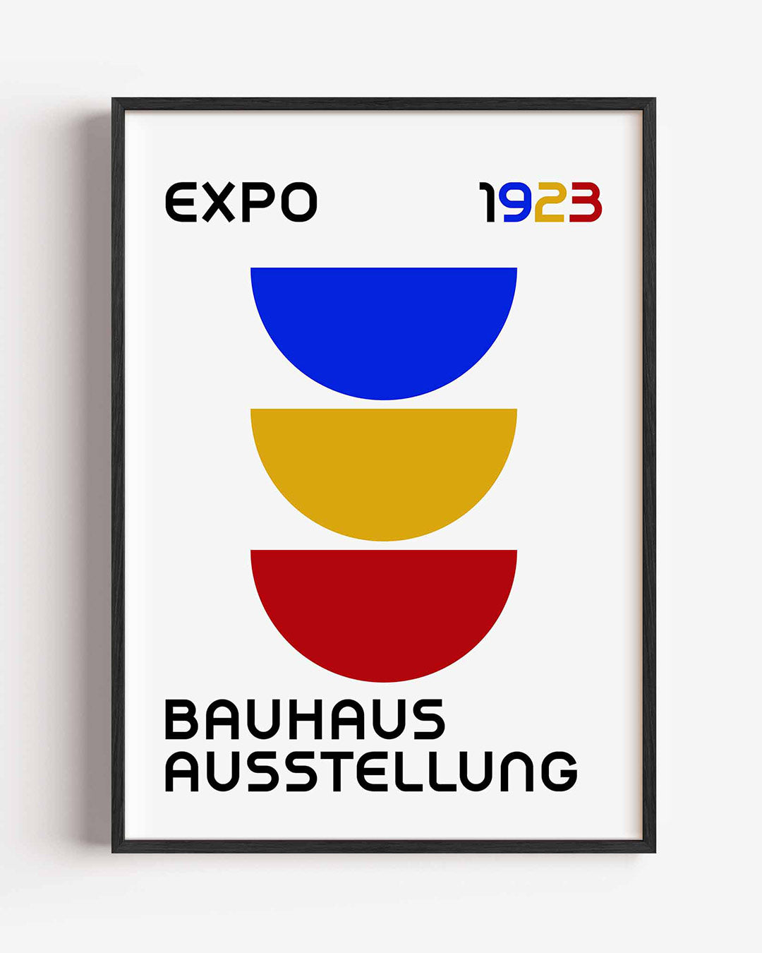 Vorm en kleur – staande Bauhaus poster als wanddecoratie